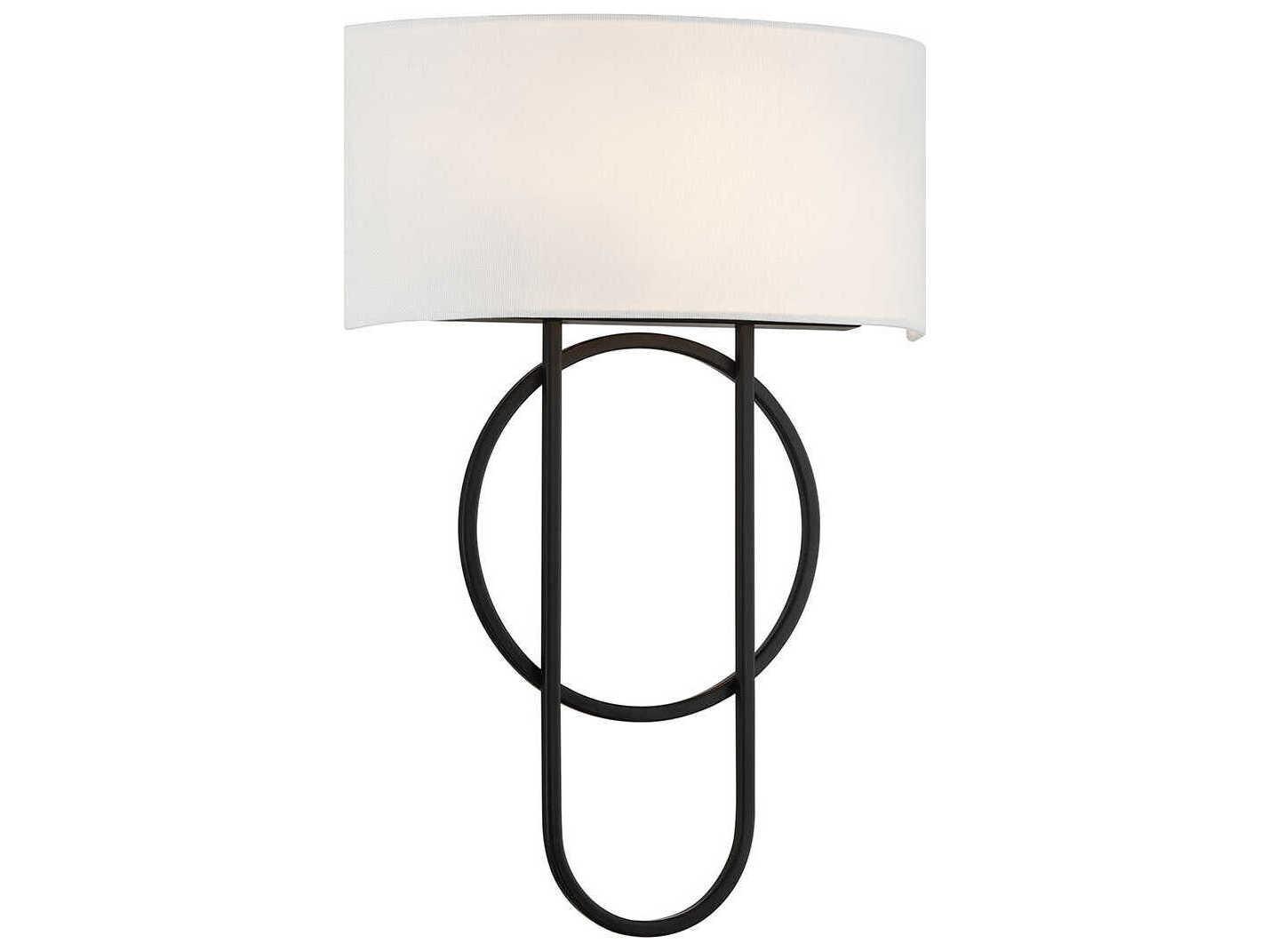 Savoy House Tempe 2-Light Matte Black Wall Sconce