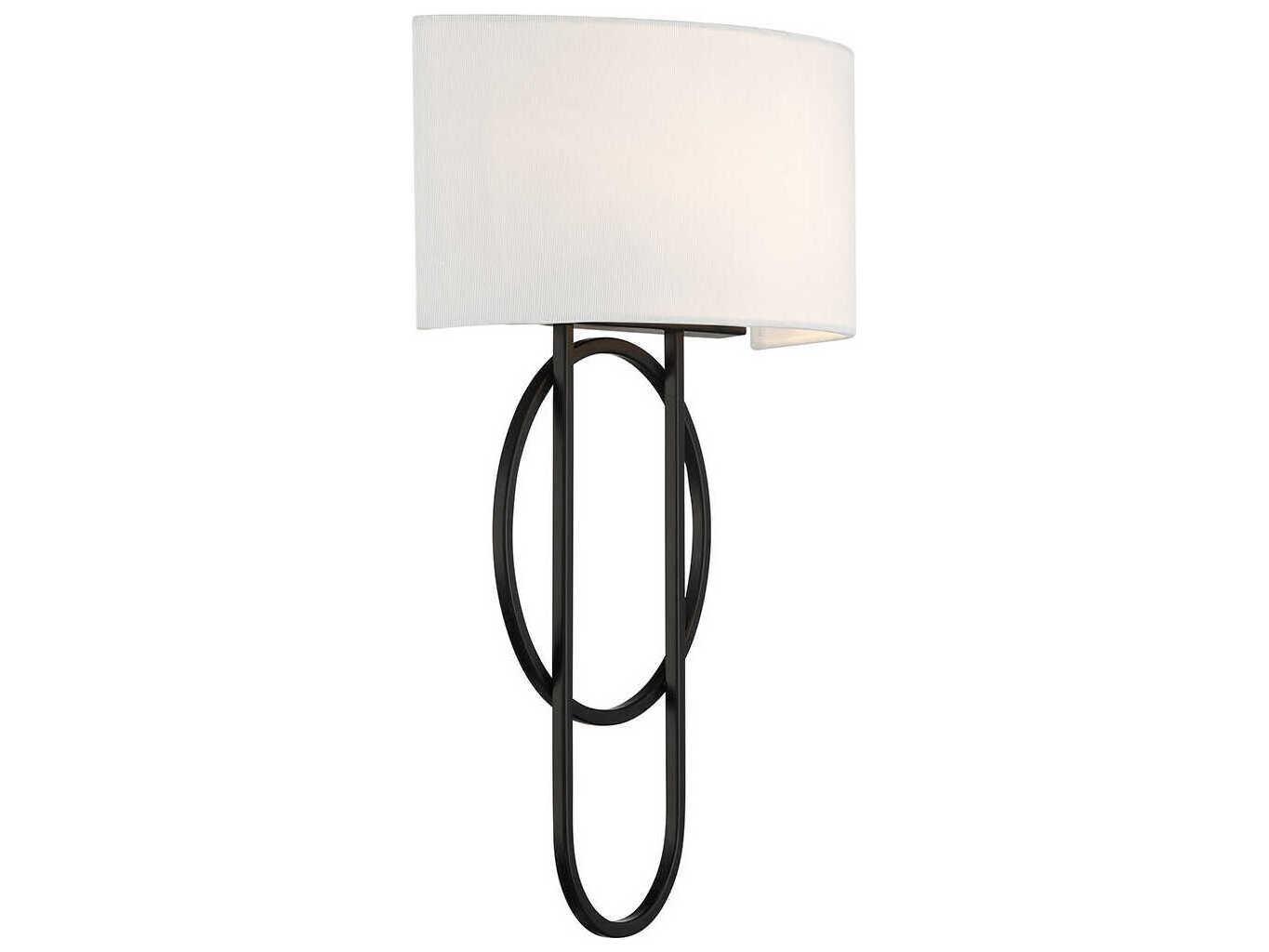 Savoy House Tempe 2-Light Matte Black Wall Sconce