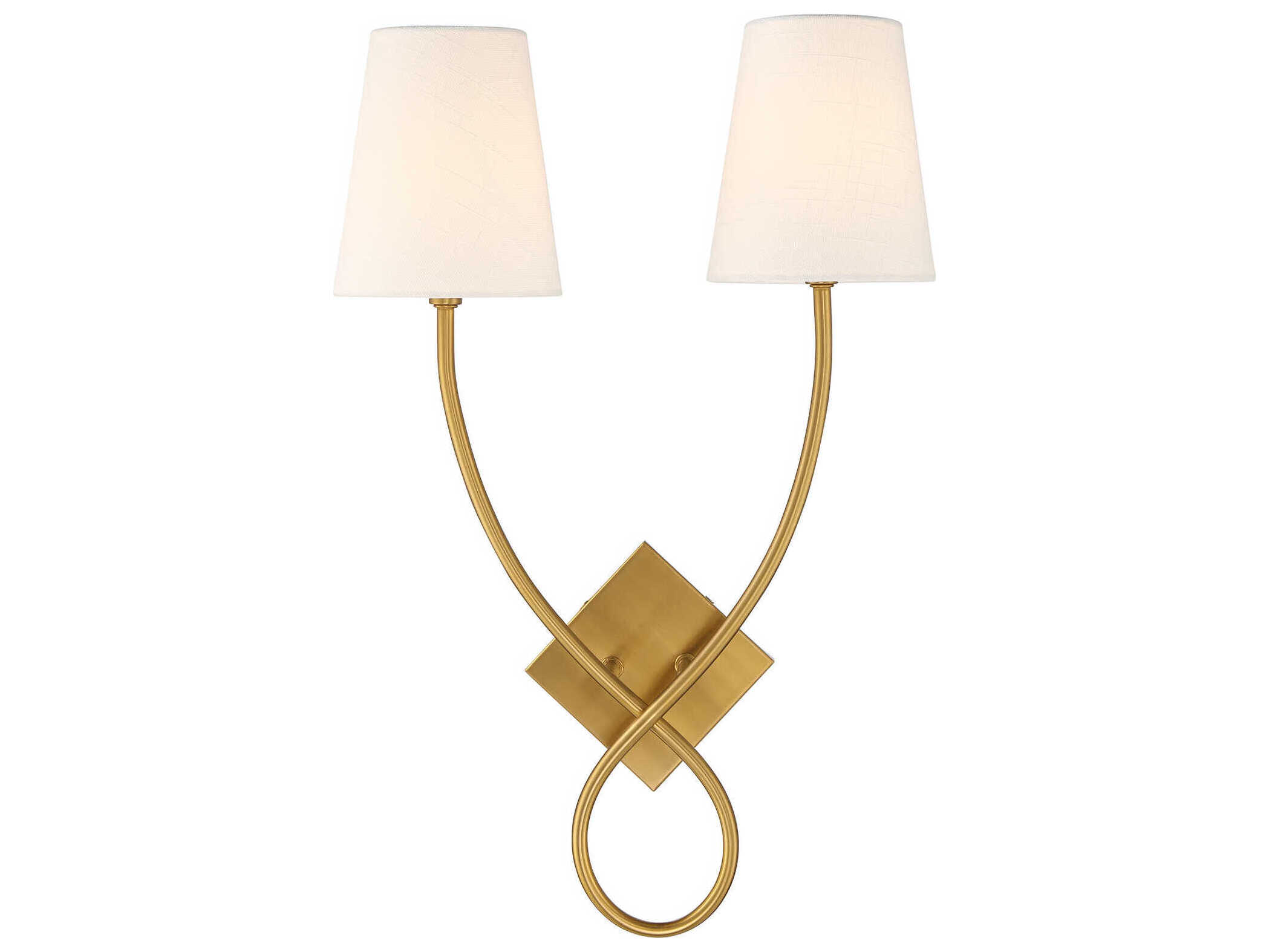 Savoy House Barclay 2-Light Warm Brass Wall Sconce