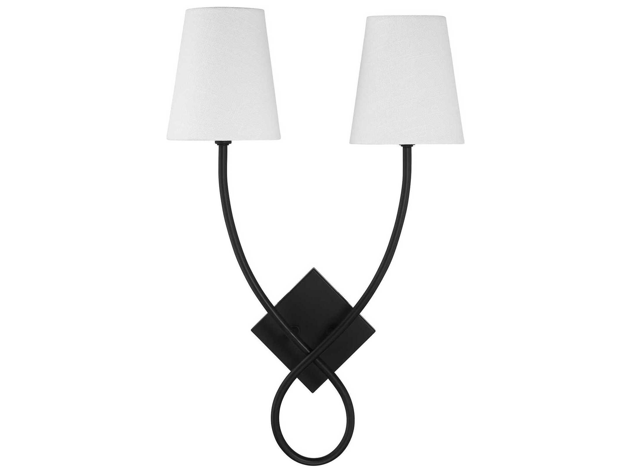 Savoy House Barclay 2-Light Matte Black Wall Sconce