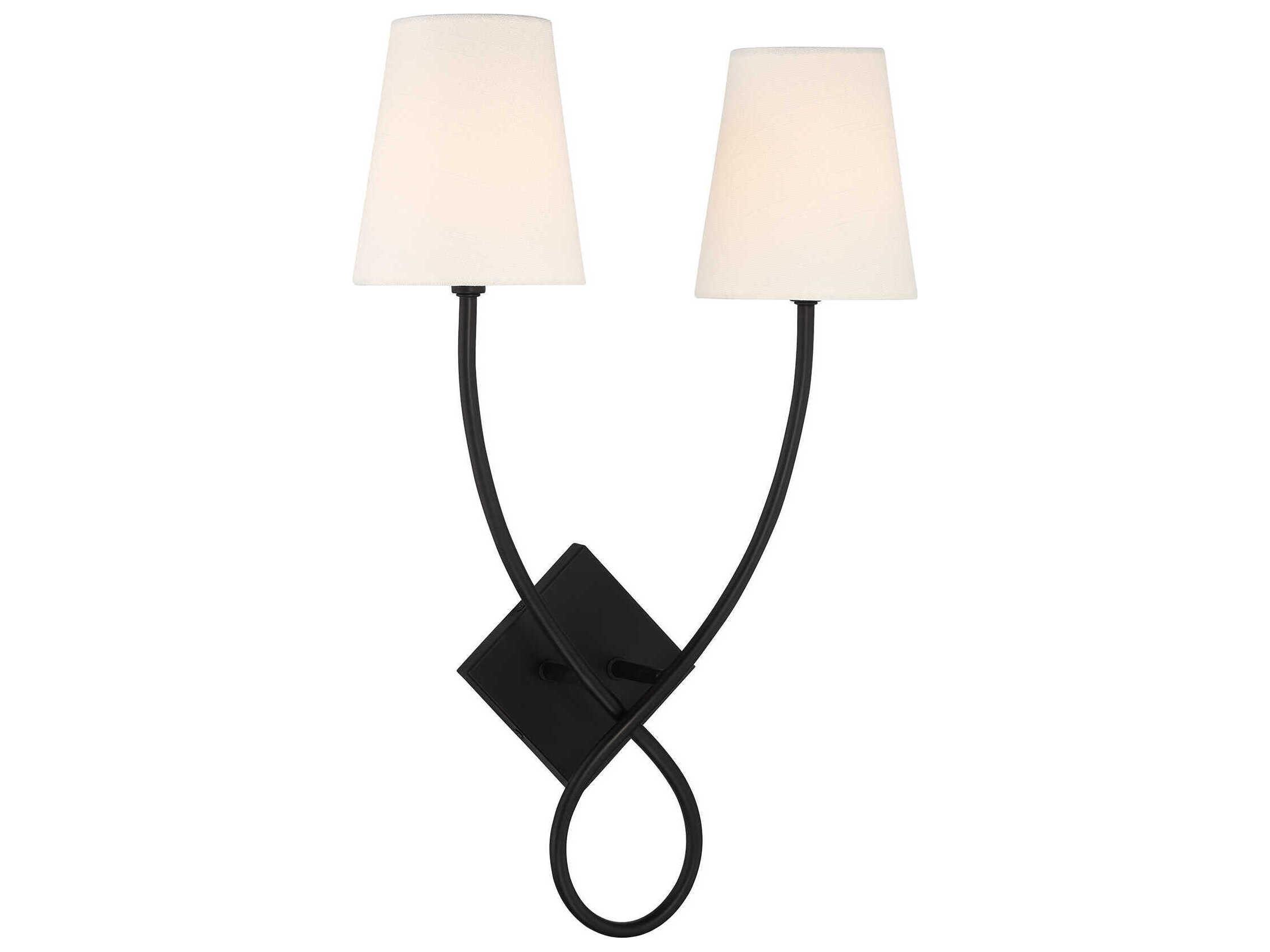 Savoy House Barclay 2-Light Matte Black Wall Sconce