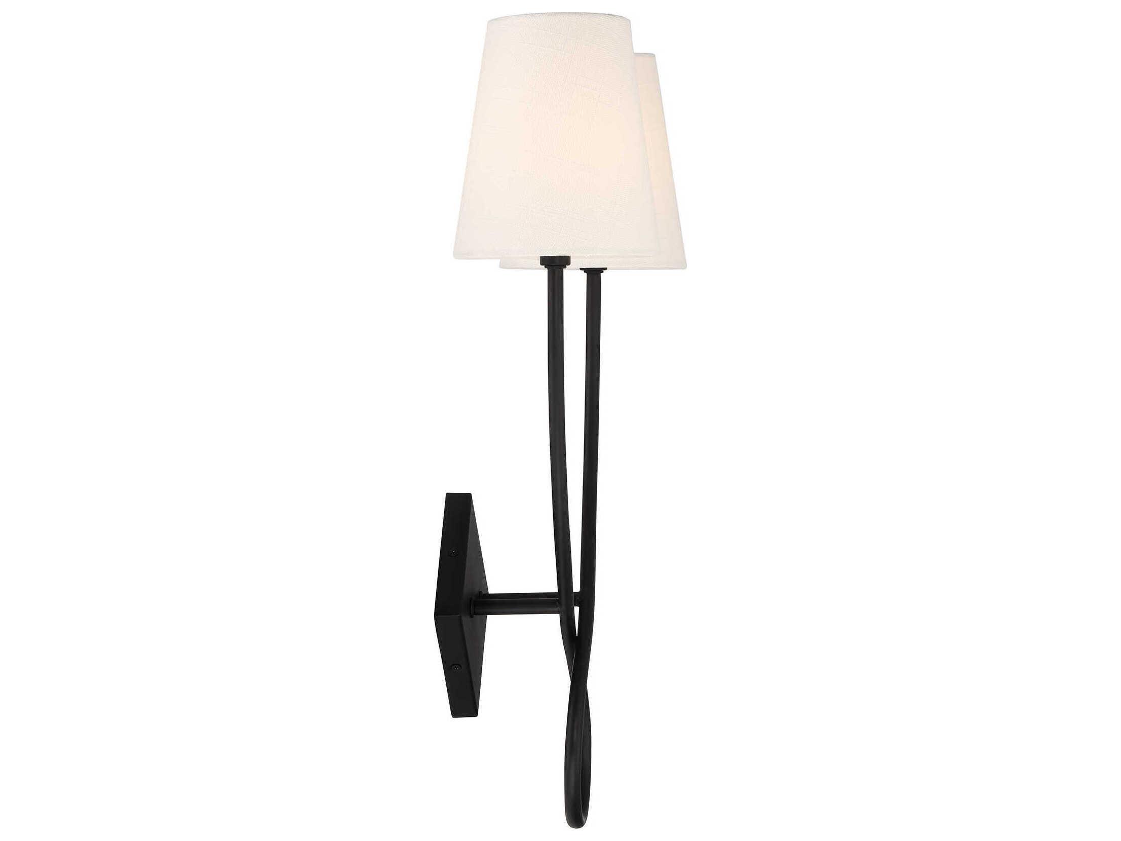 Savoy House Barclay 2-Light Matte Black Wall Sconce