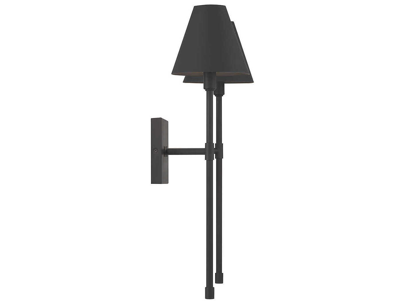 Savoy House Jefferson 2-Light Matte Black Wall Sconce