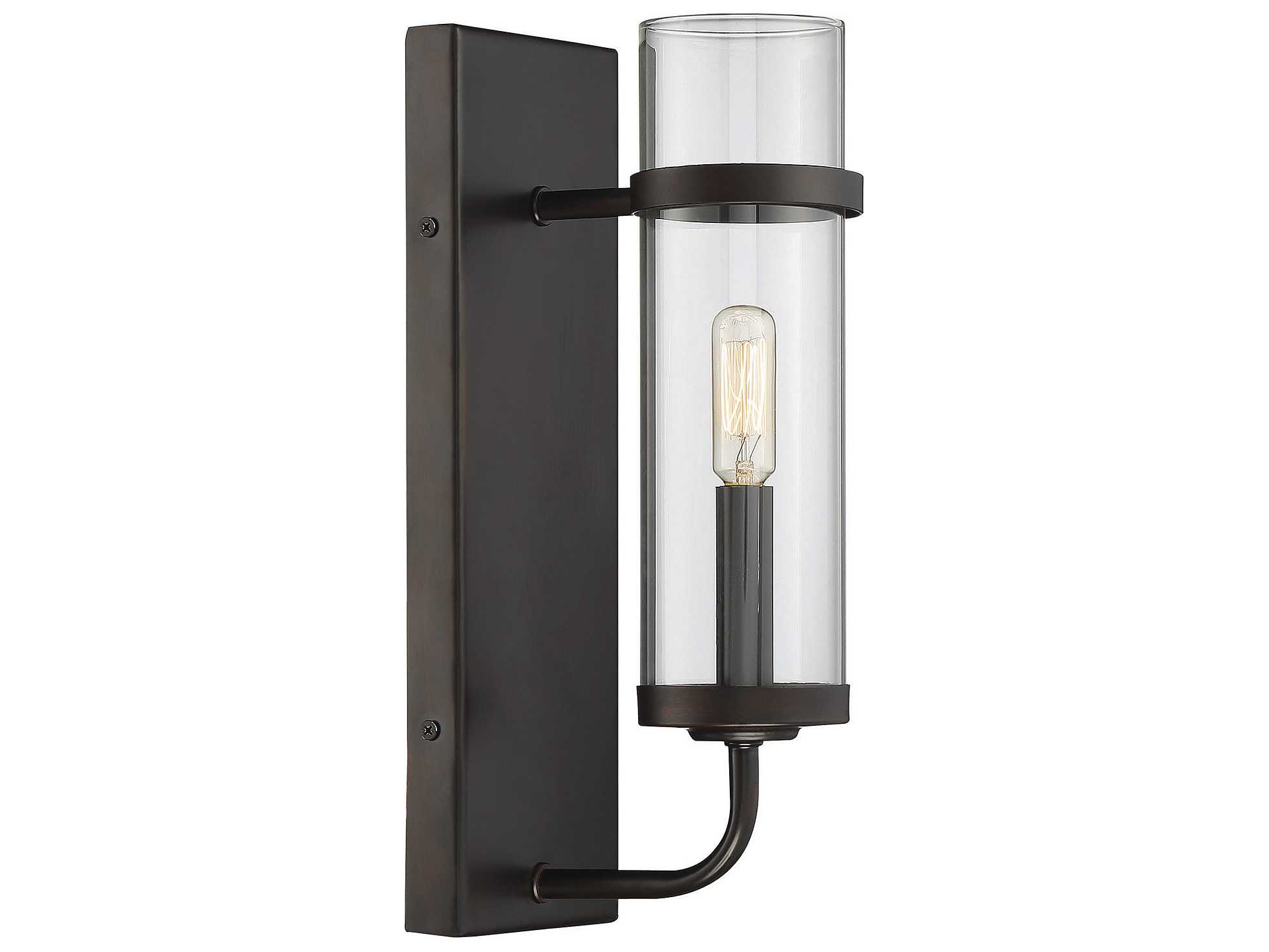 Savoy House Tulsa 1-Light English Bronze Crystal Wall Sconce