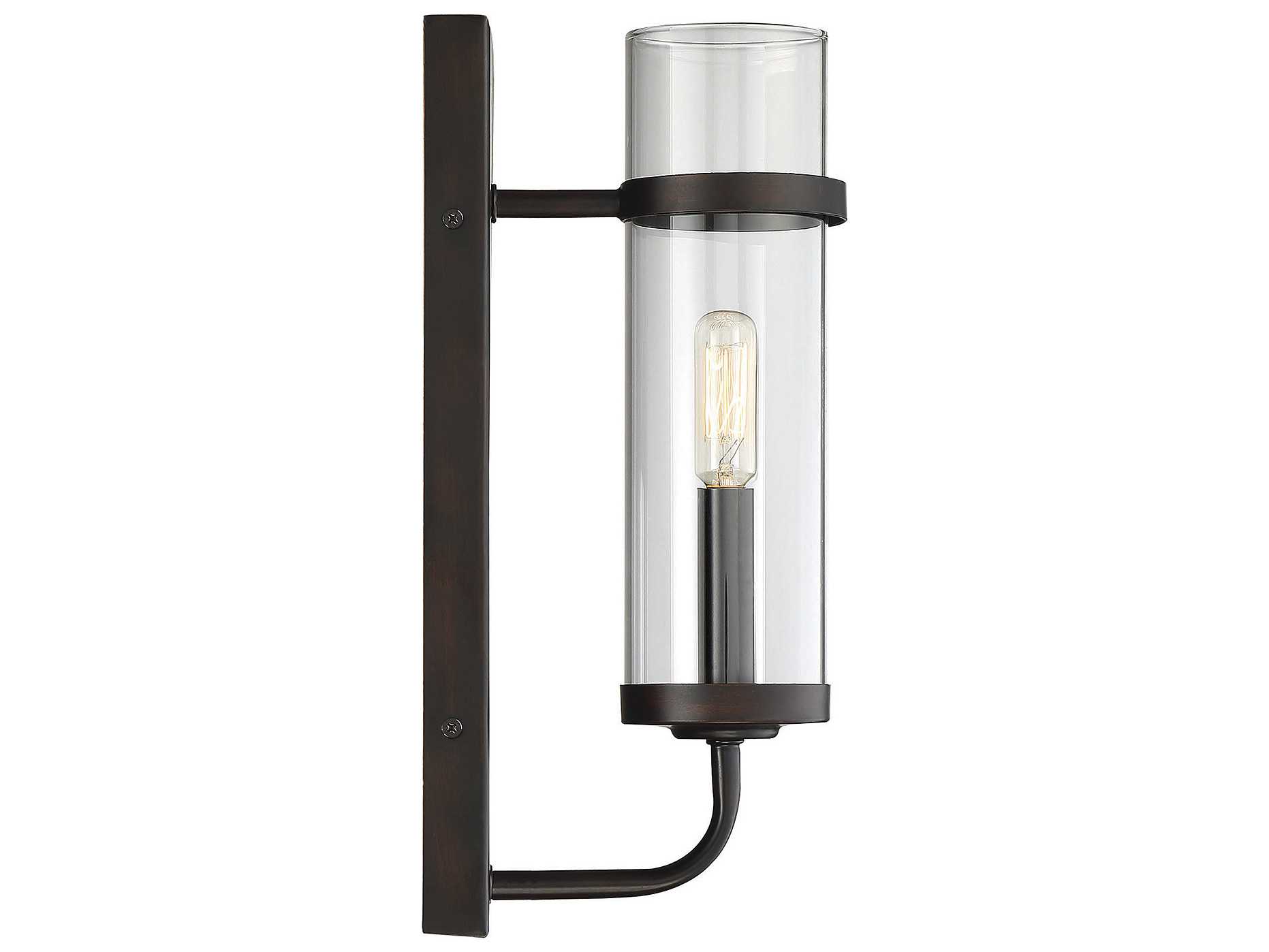 Savoy House Tulsa 1-Light English Bronze Crystal Wall Sconce