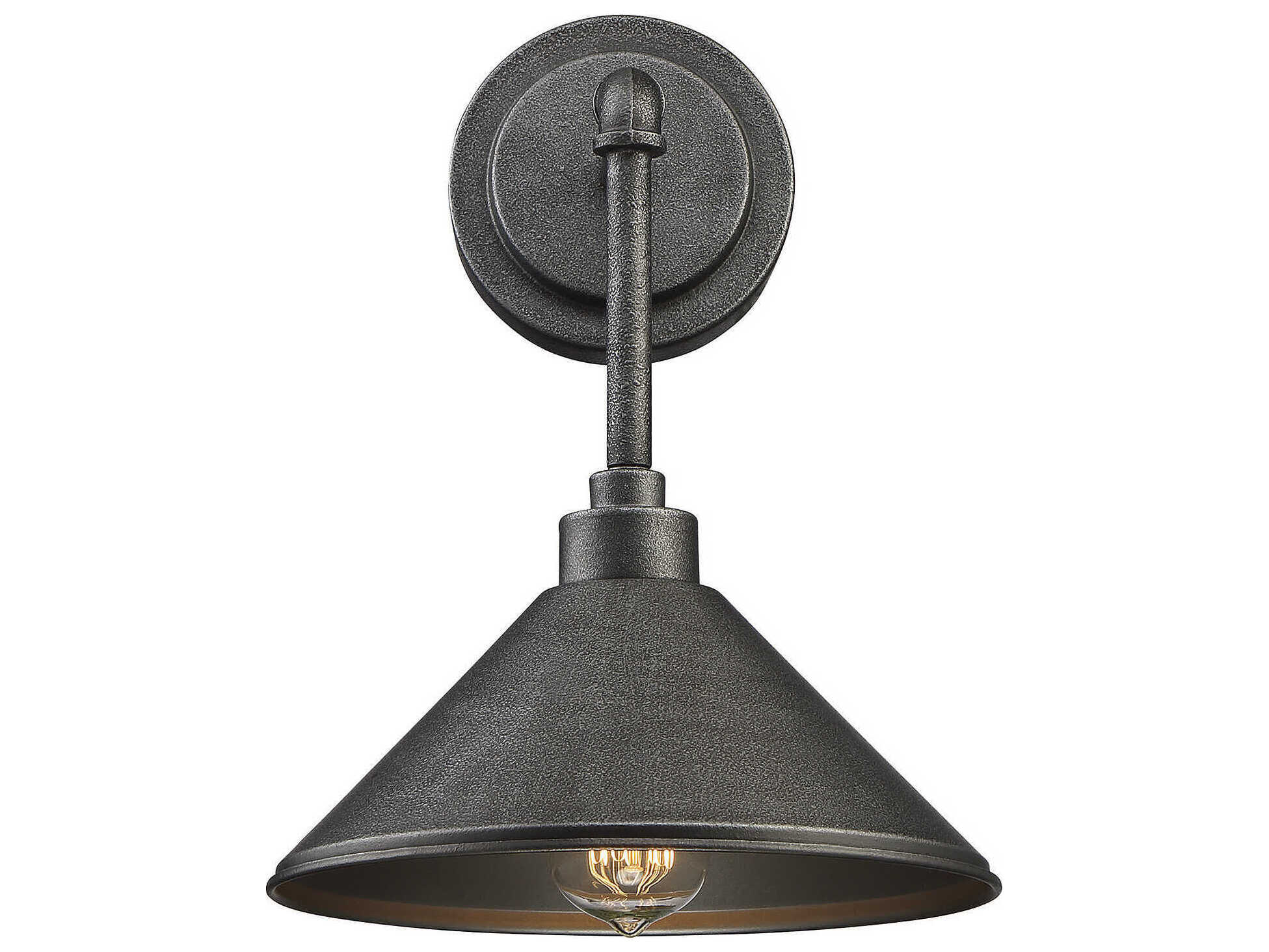 Savoy House Dansk 1-Light Galvanized Metal Black Wall Sconce