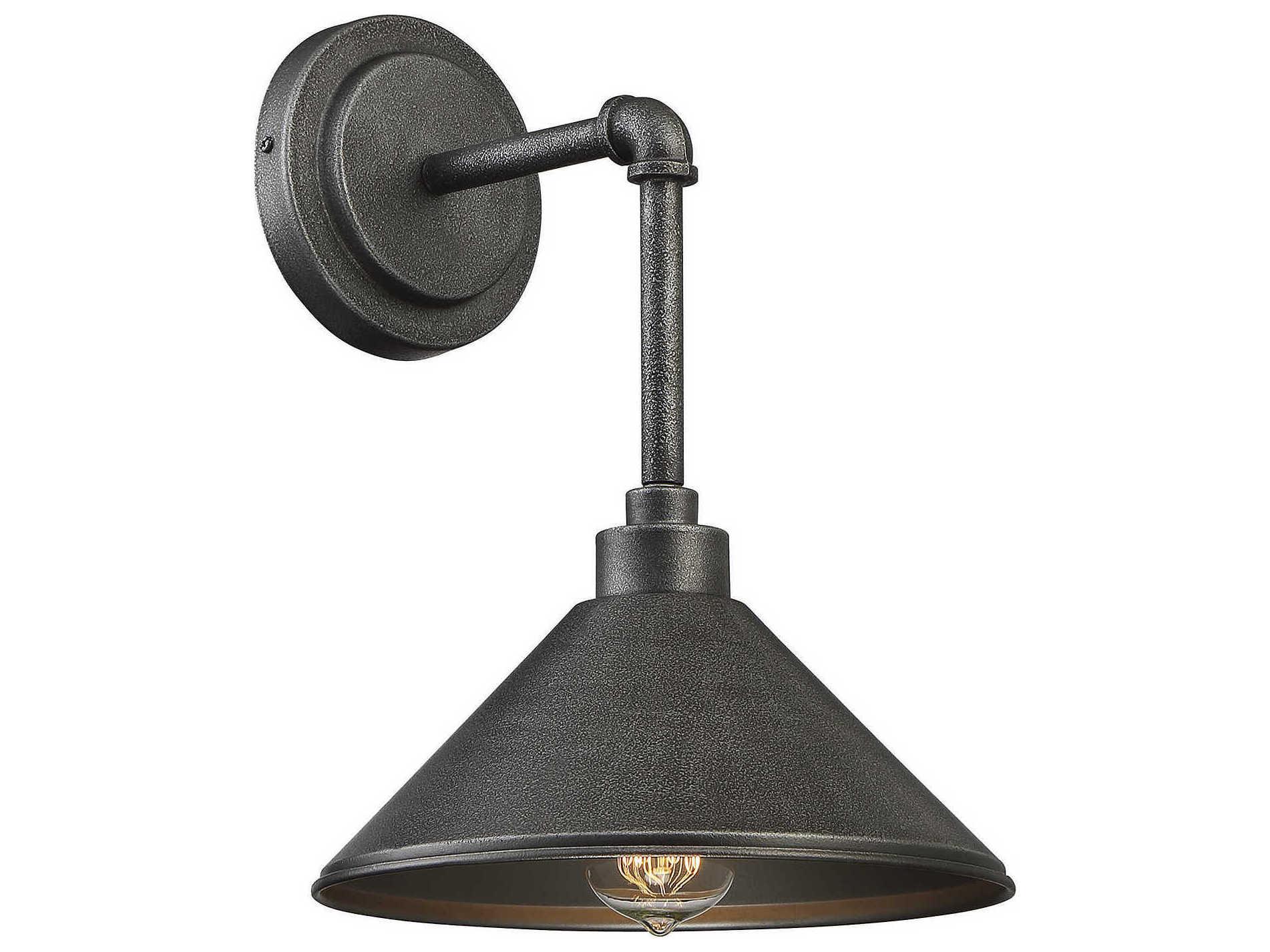 Savoy House Dansk 1-Light Galvanized Metal Black Wall Sconce