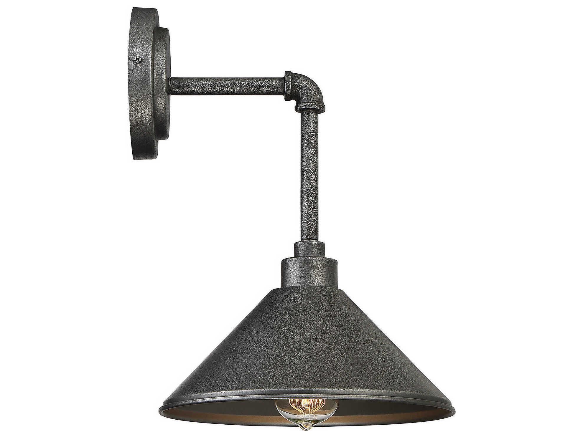 Savoy House Dansk 1-Light Galvanized Metal Black Wall Sconce