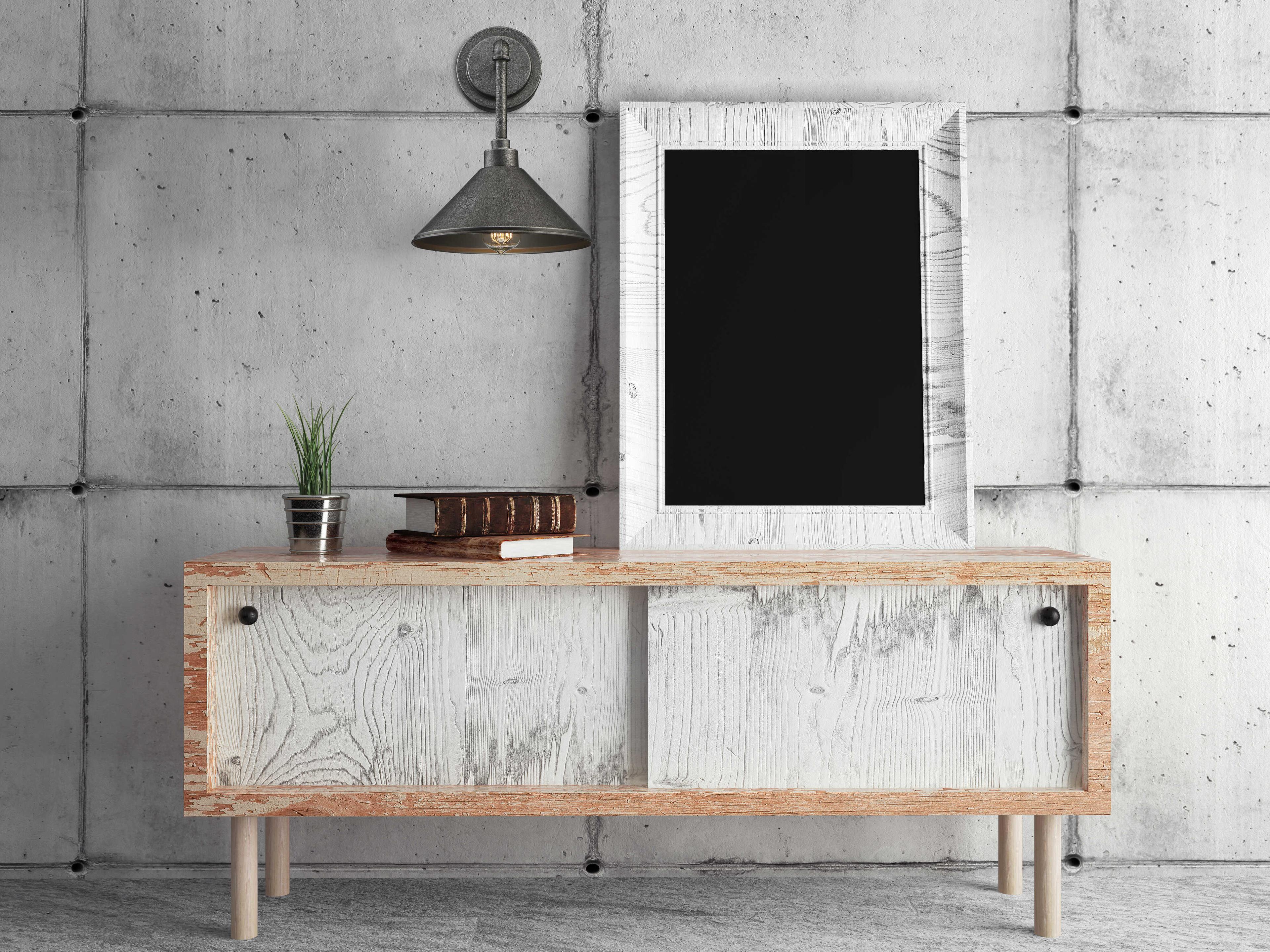 Savoy House Dansk 1-Light Galvanized Metal Black Wall Sconce