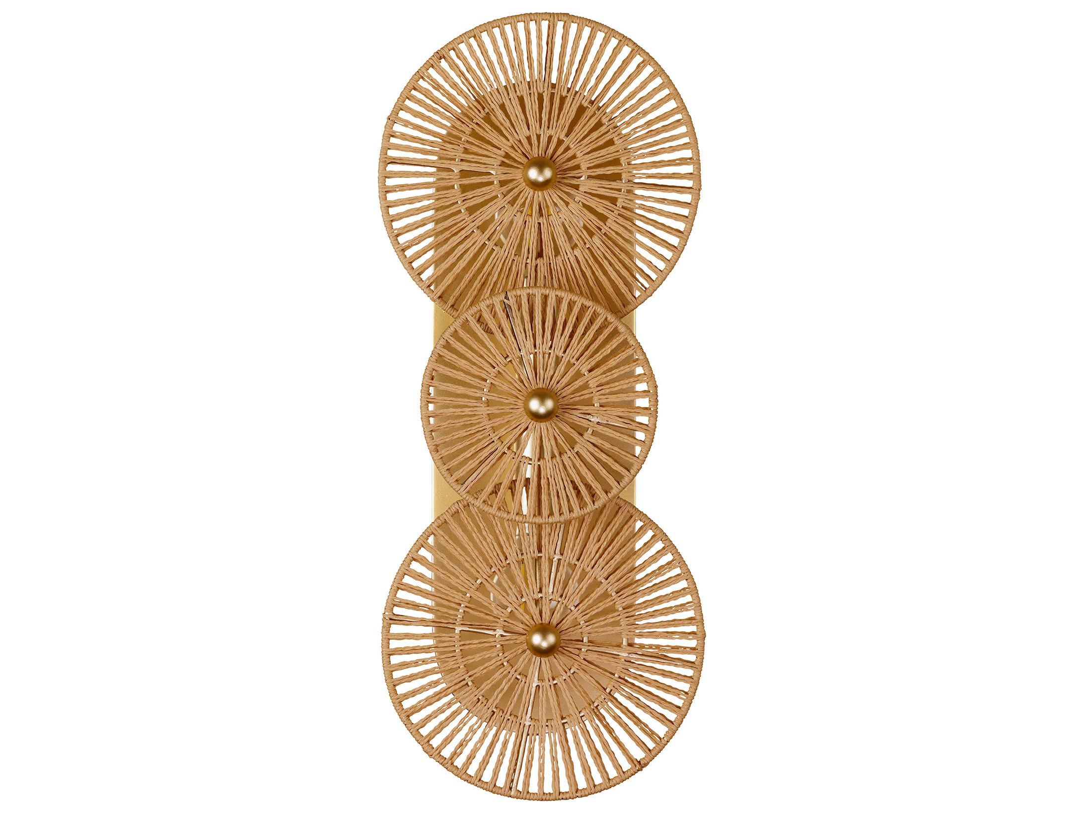 Savoy House Abbott 2-Light Distressed Gold Wall Sconce