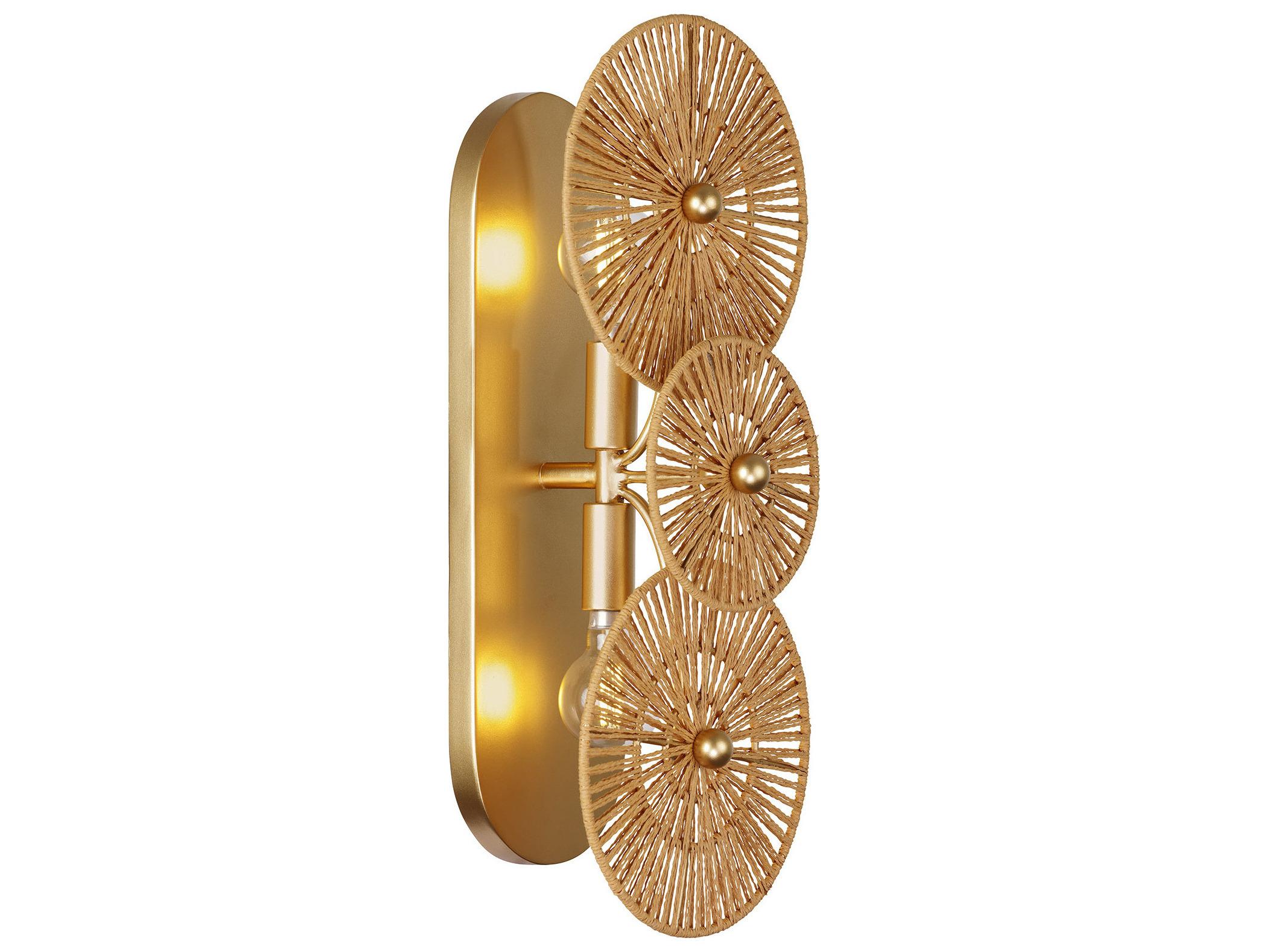 Savoy House Abbott 2-Light Distressed Gold Wall Sconce