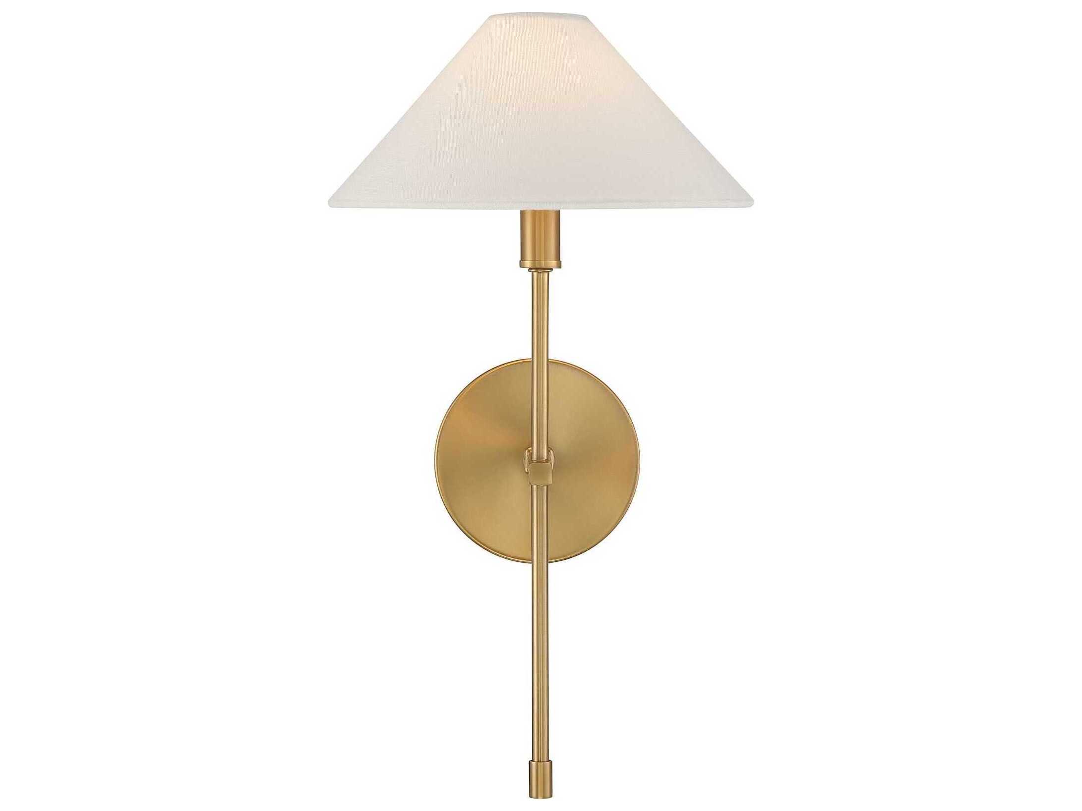 Savoy House Avon 1-Light Warm Brass Wall Sconce