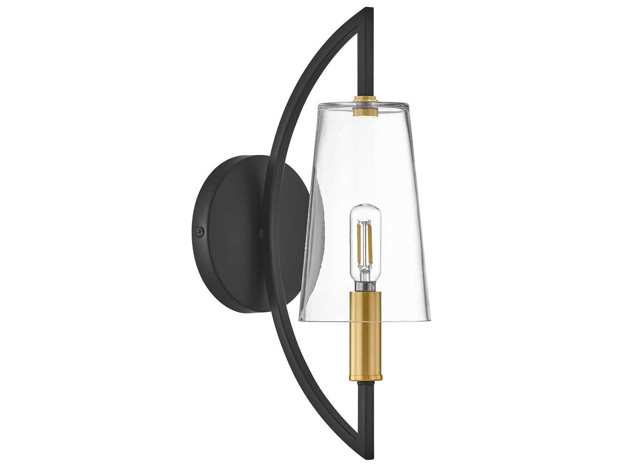 Savoy House Hanley 1-Light Matte Black And Warm Brass Wall Sconce