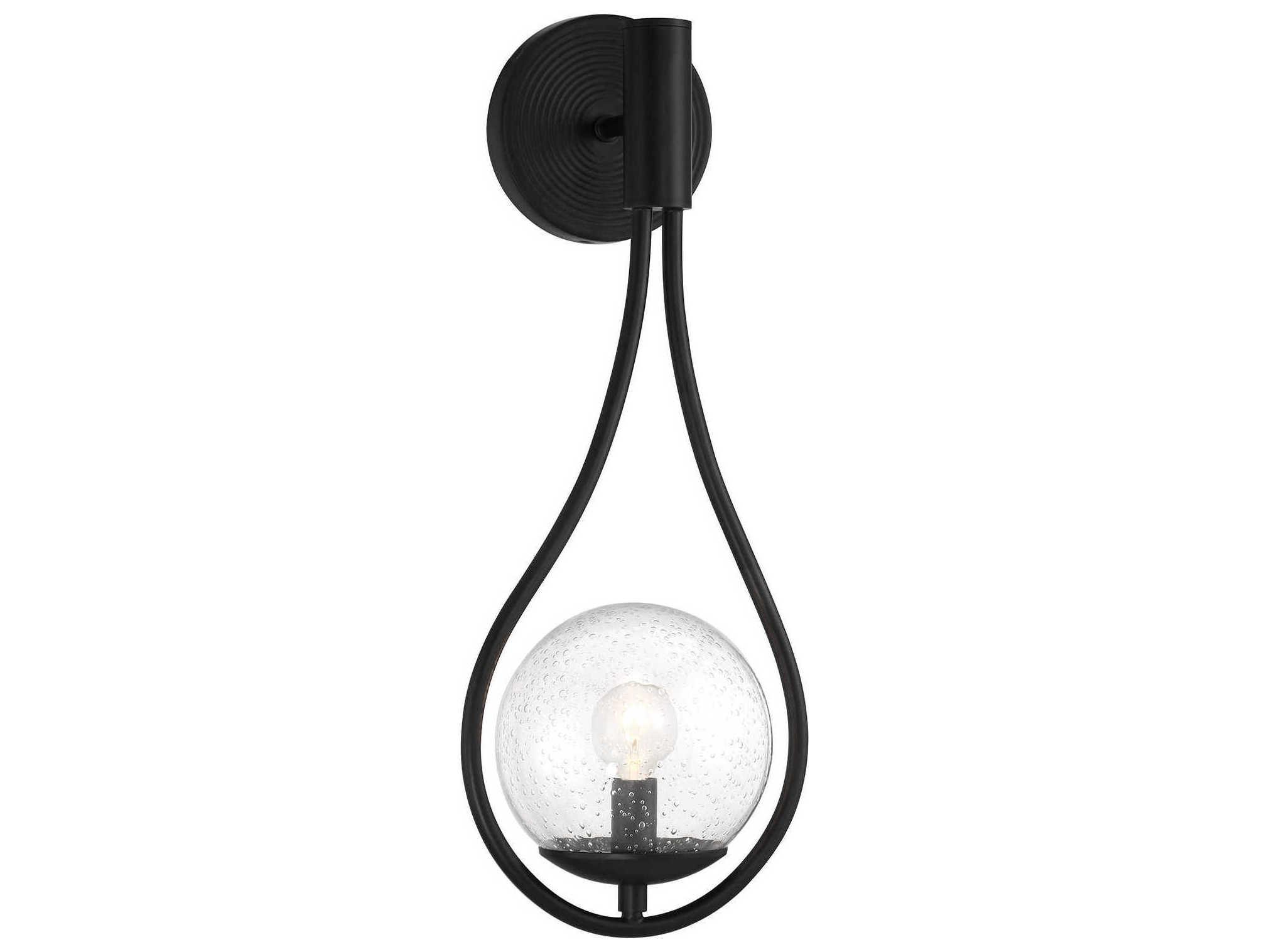 Savoy House Encino 1-Light Matte Black Wall Sconce