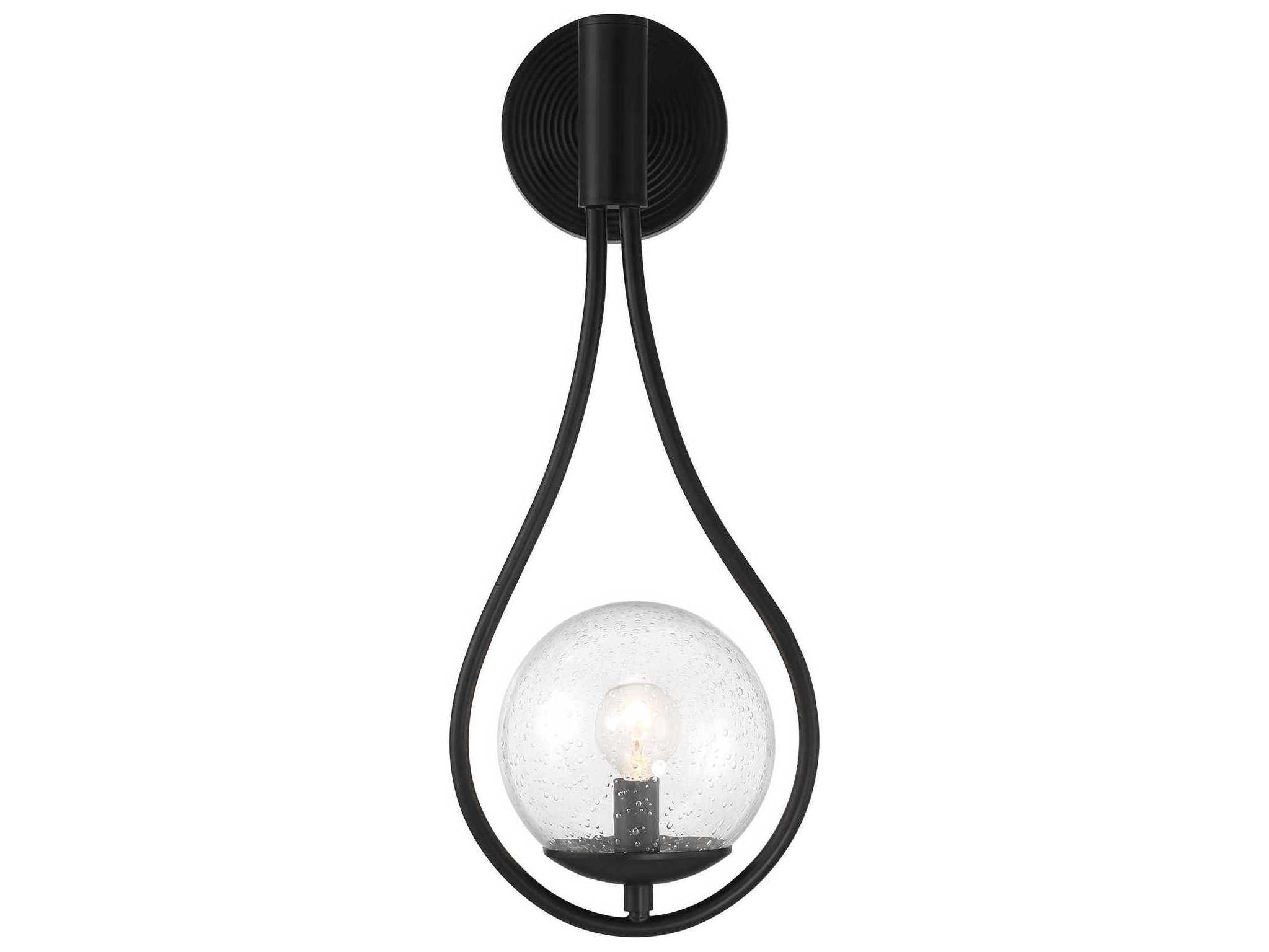 Savoy House Encino 1-Light Matte Black Wall Sconce