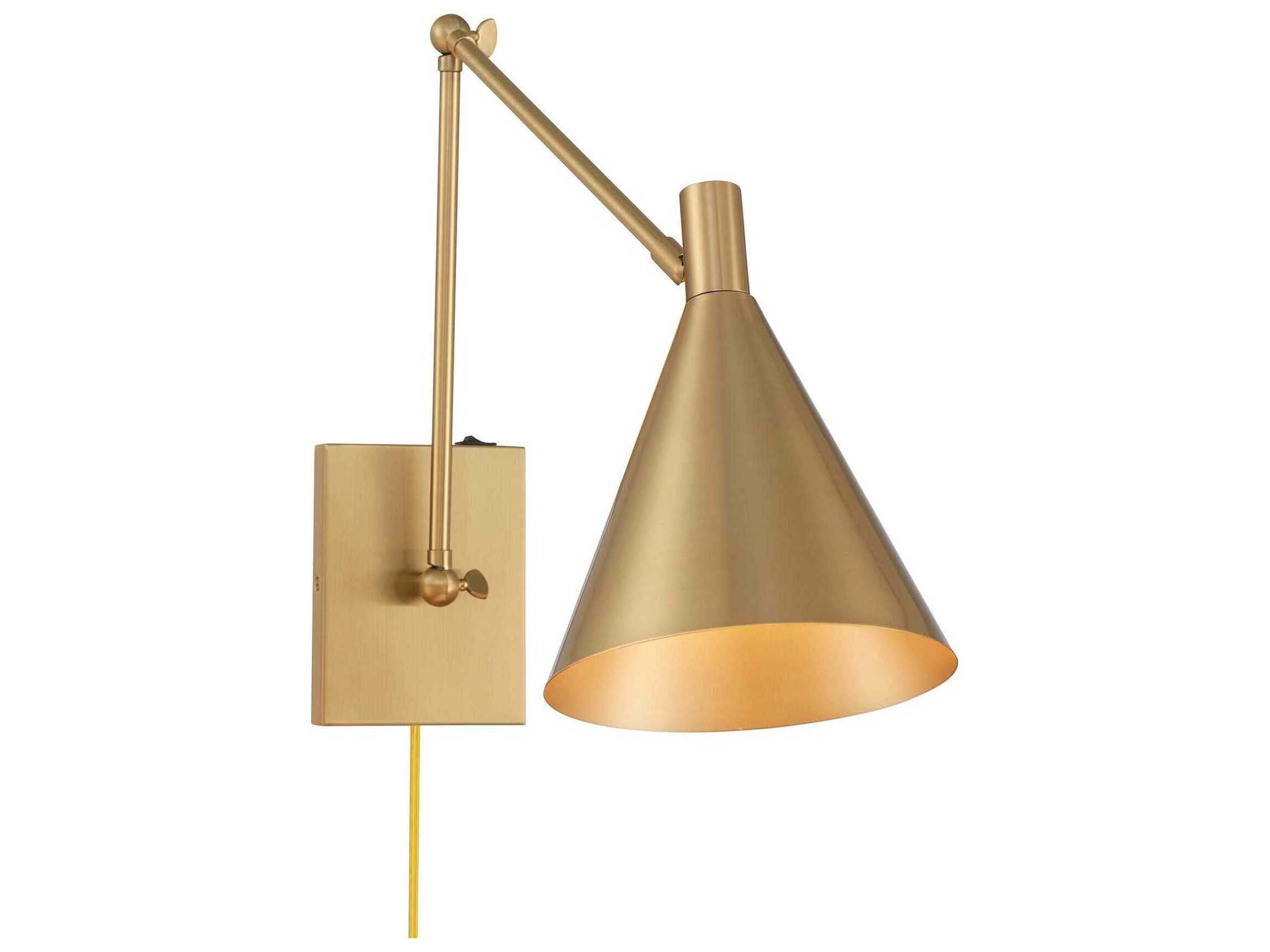 Savoy House Pharos 1-Light Noble Brass Swing Wall Sconce