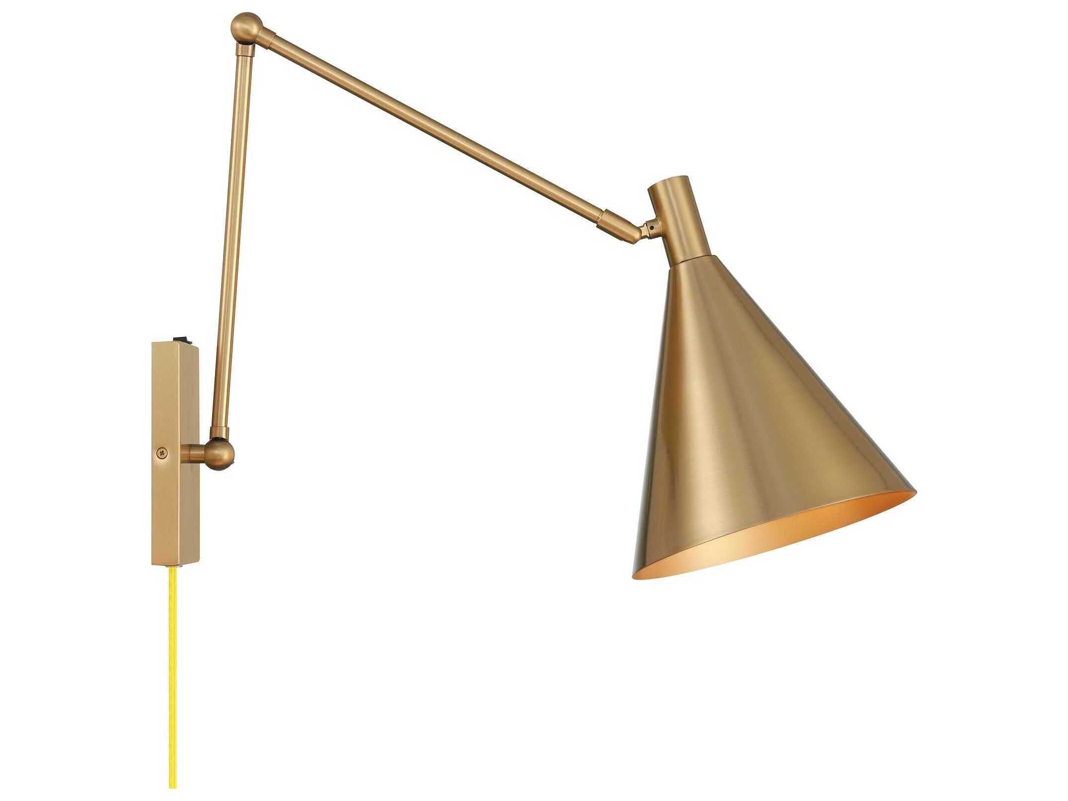 Savoy House Pharos 1-Light Noble Brass Swing Wall Sconce