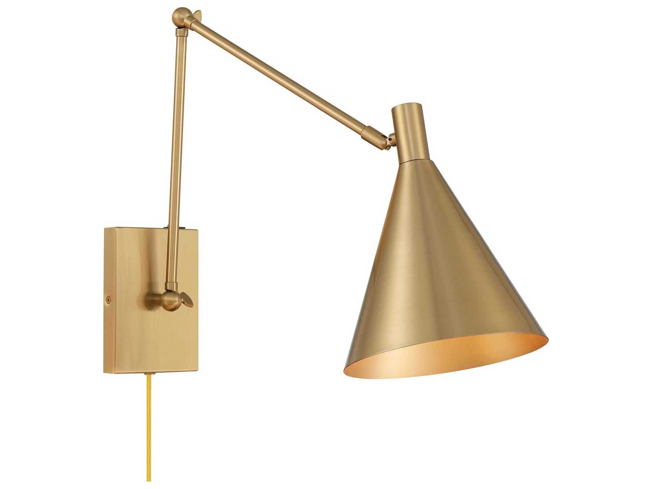 Savoy House Pharos 1-Light Noble Brass Swing Wall Sconce
