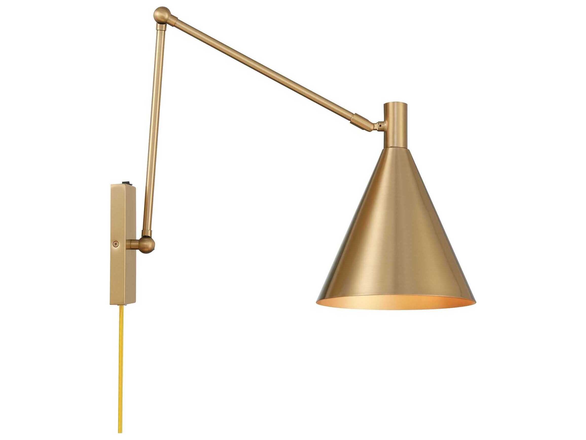 Savoy House Pharos 1-Light Noble Brass Swing Wall Sconce