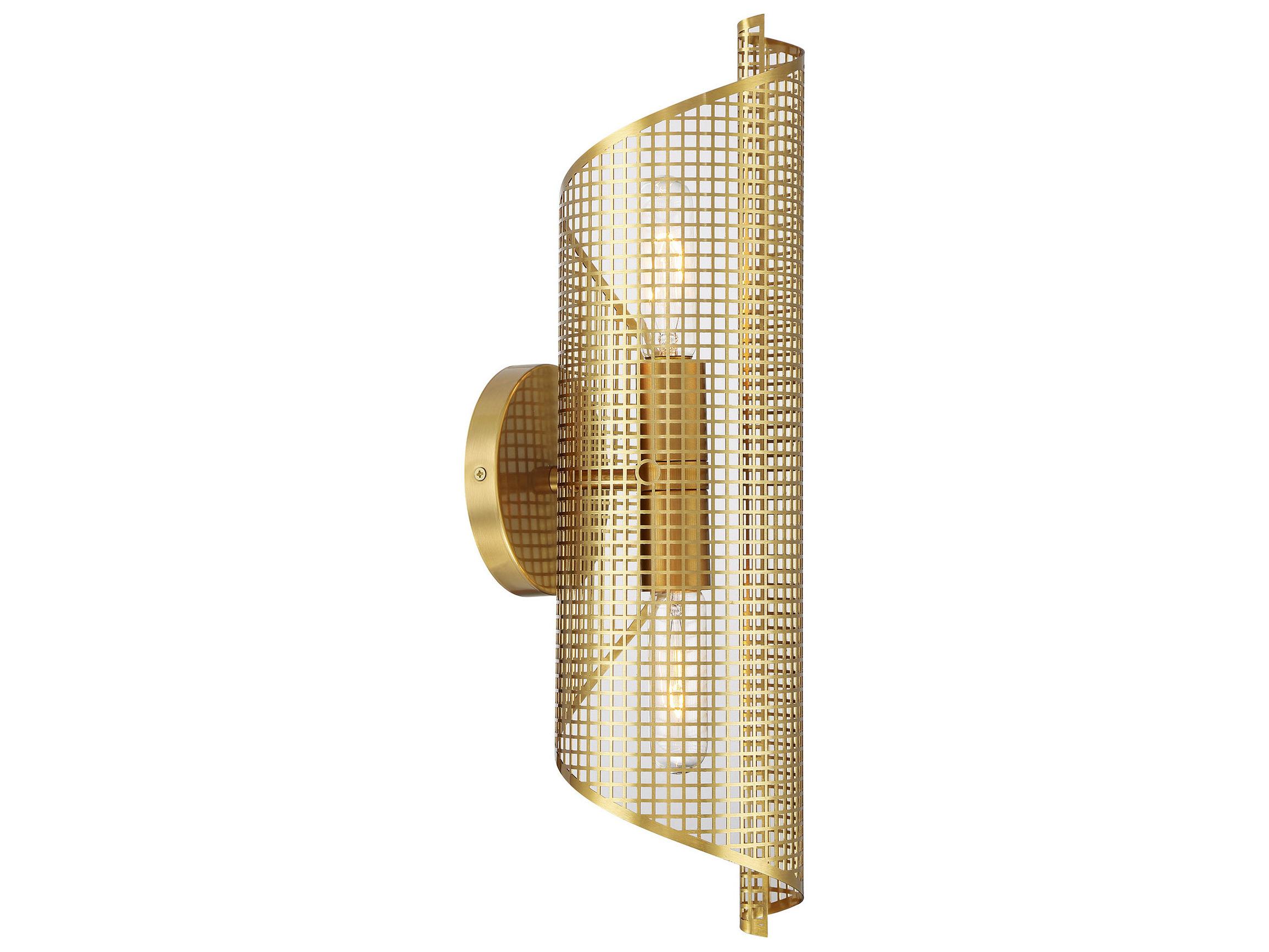 Savoy House Hillbourne 2-Light Warm Brass Wall Sconce