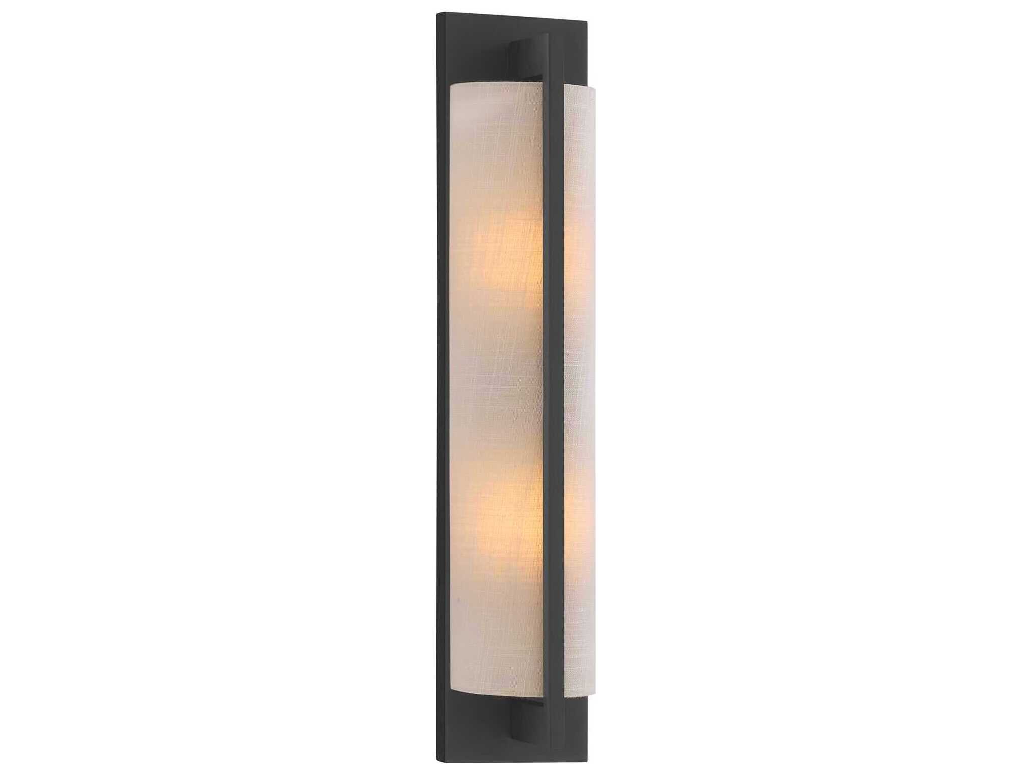 Savoy House Carver 2-Light Matte Black Wall Sconce