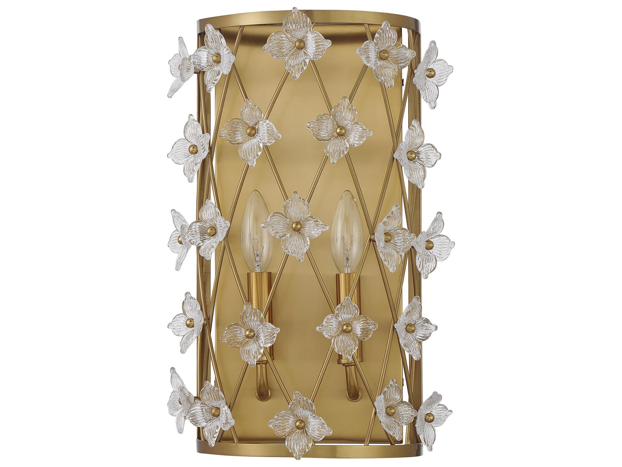 Savoy House Bailey 2-Light Warm Brass Wall Sconce