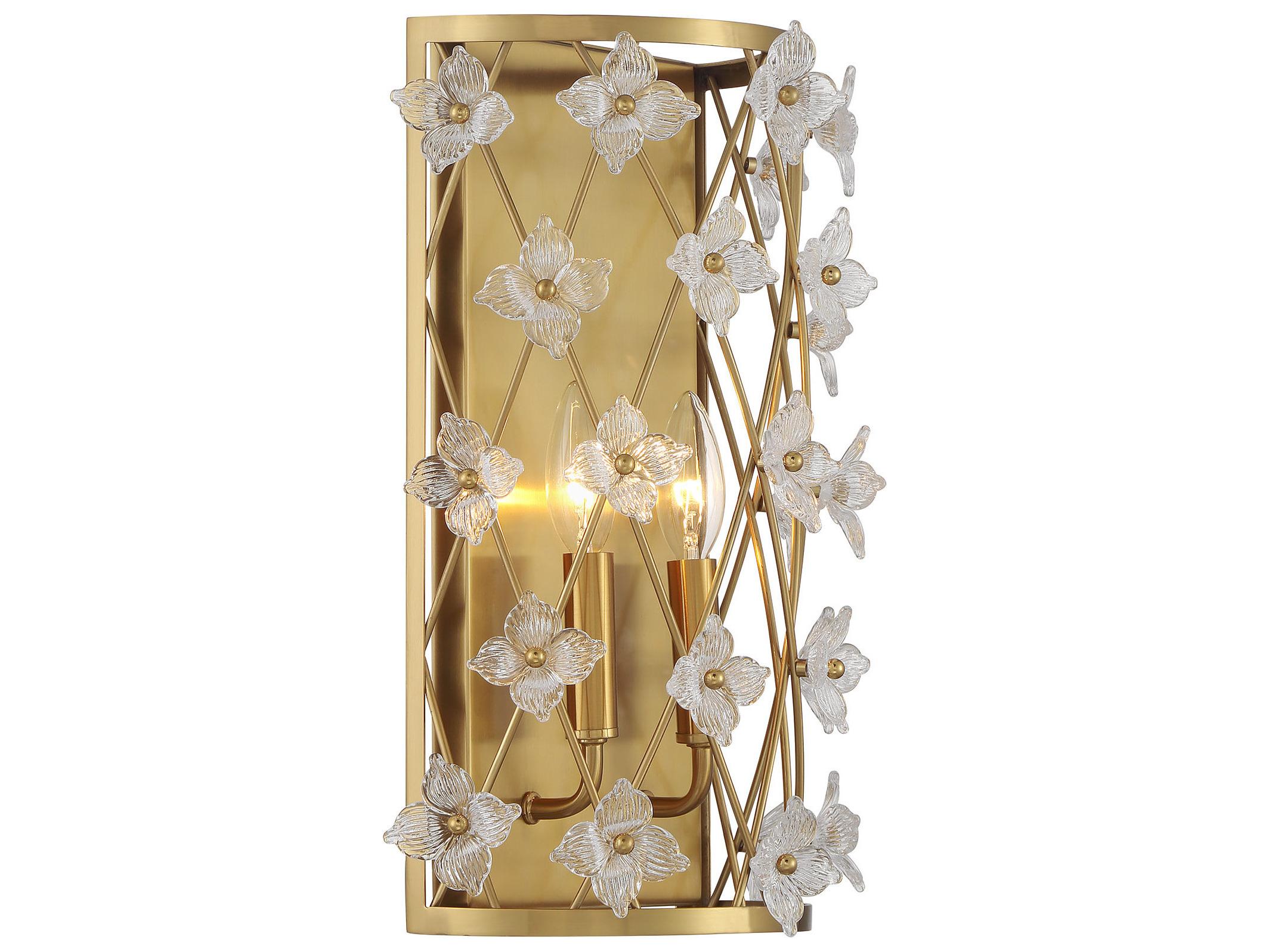 Savoy House Bailey 2-Light Warm Brass Wall Sconce