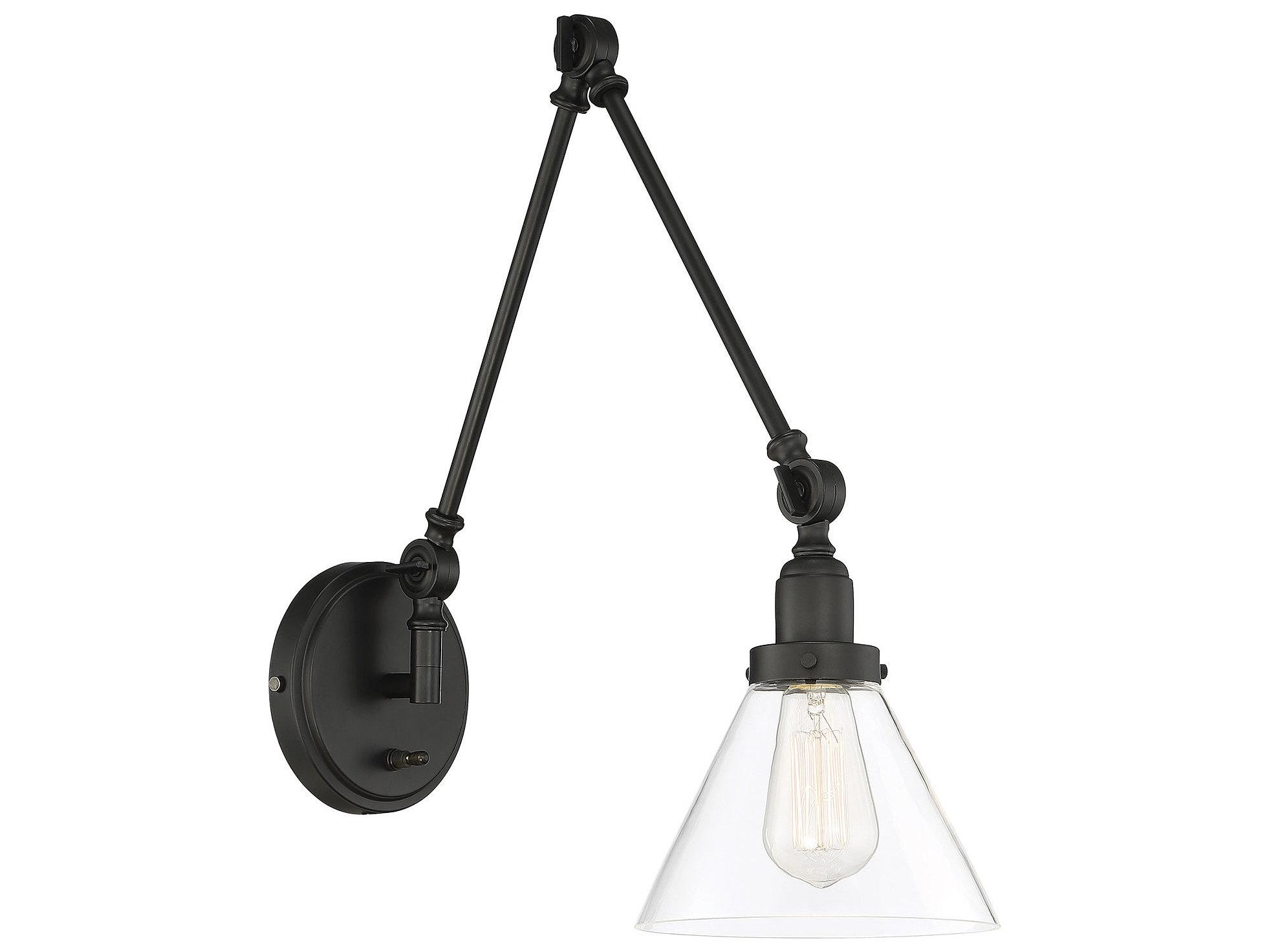 Savoy House Drake 1 - Light Glass Swing Arm Light