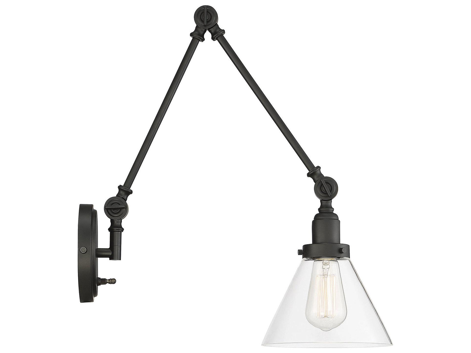 Savoy House Drake 1 - Light Glass Swing Arm Light