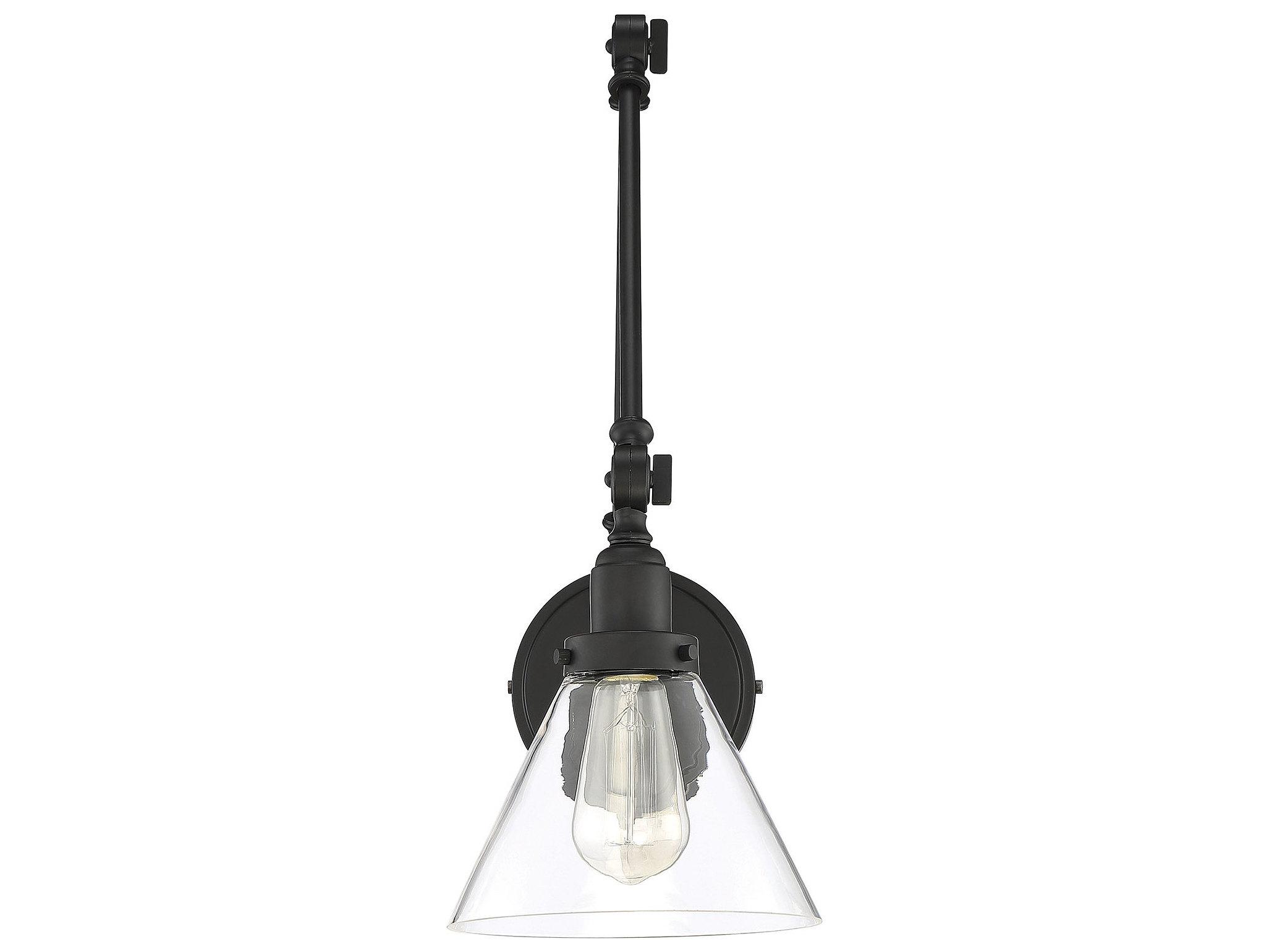 Savoy House Drake 1 - Light Glass Swing Arm Light