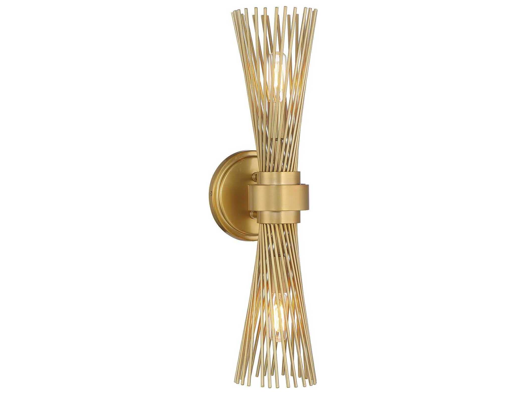 Savoy House Longfellow 2-Light Burnished Brass Wall Sconce