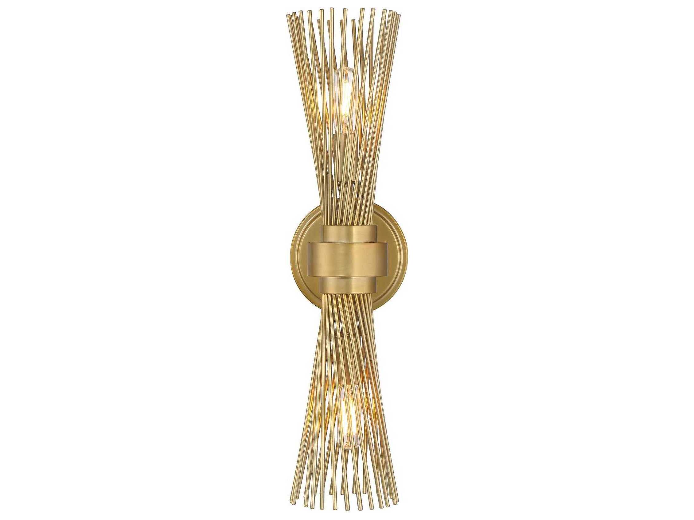 Savoy House Longfellow 2-Light Burnished Brass Wall Sconce