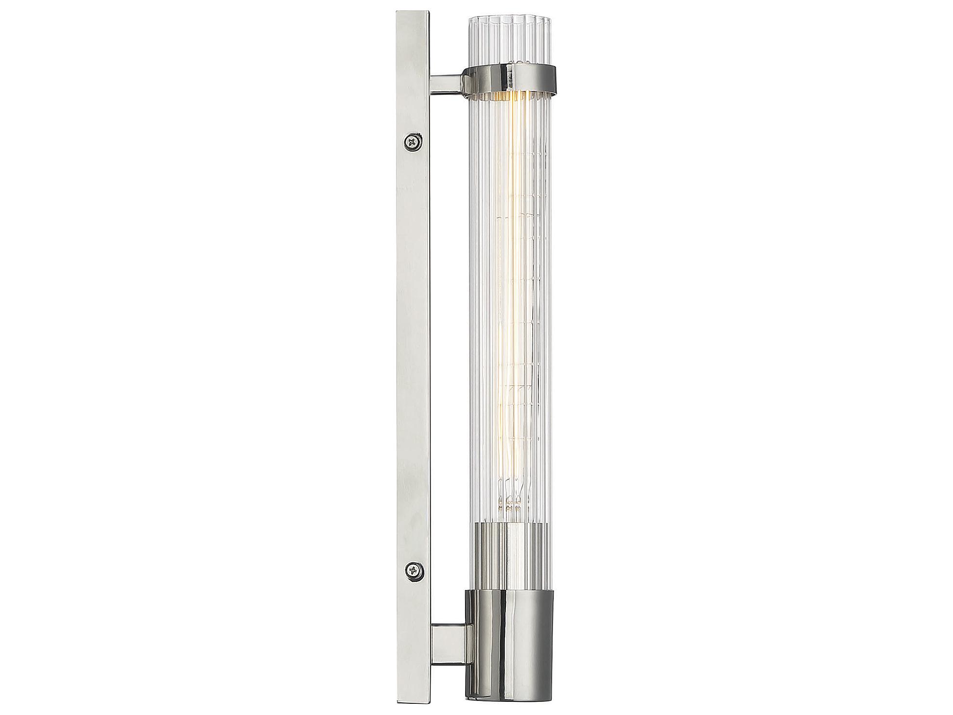 Savoy House Willmar 1-Light Polished Nickel Glass Wall Sconce