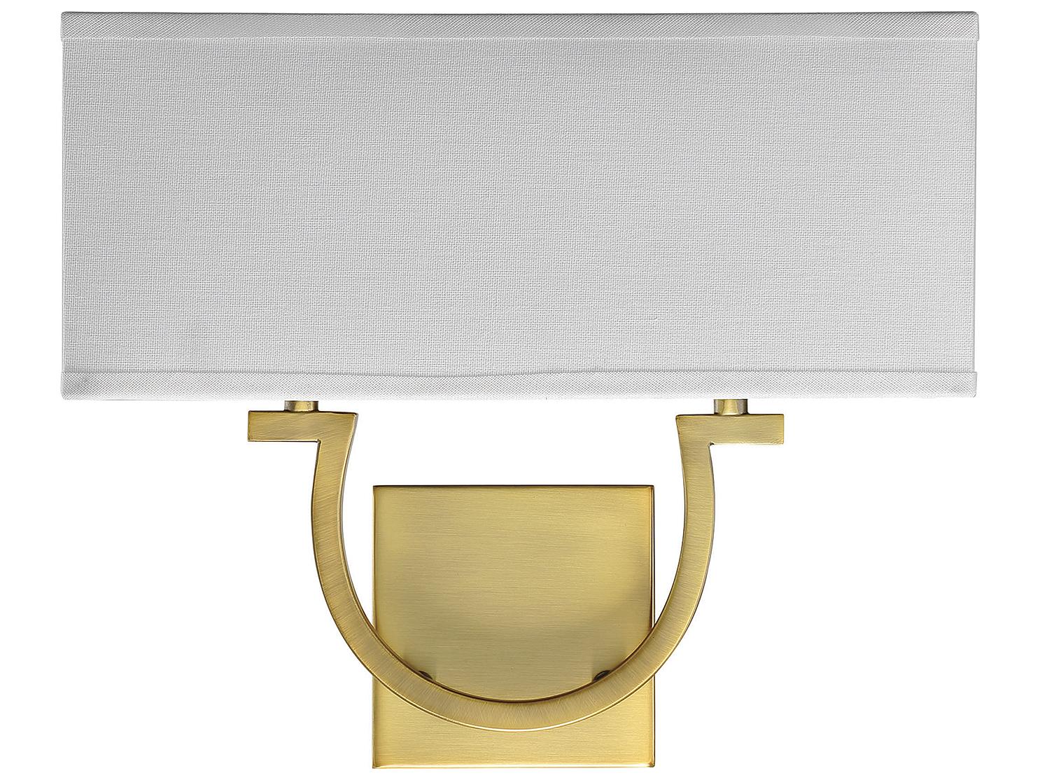 Savoy House Rhodes 2-Light Warm Brass Wall Sconce