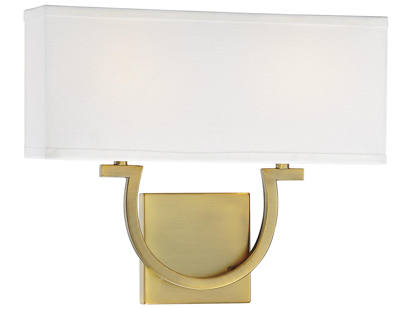 Savoy House Rhodes 2-Light Warm Brass Wall Sconce