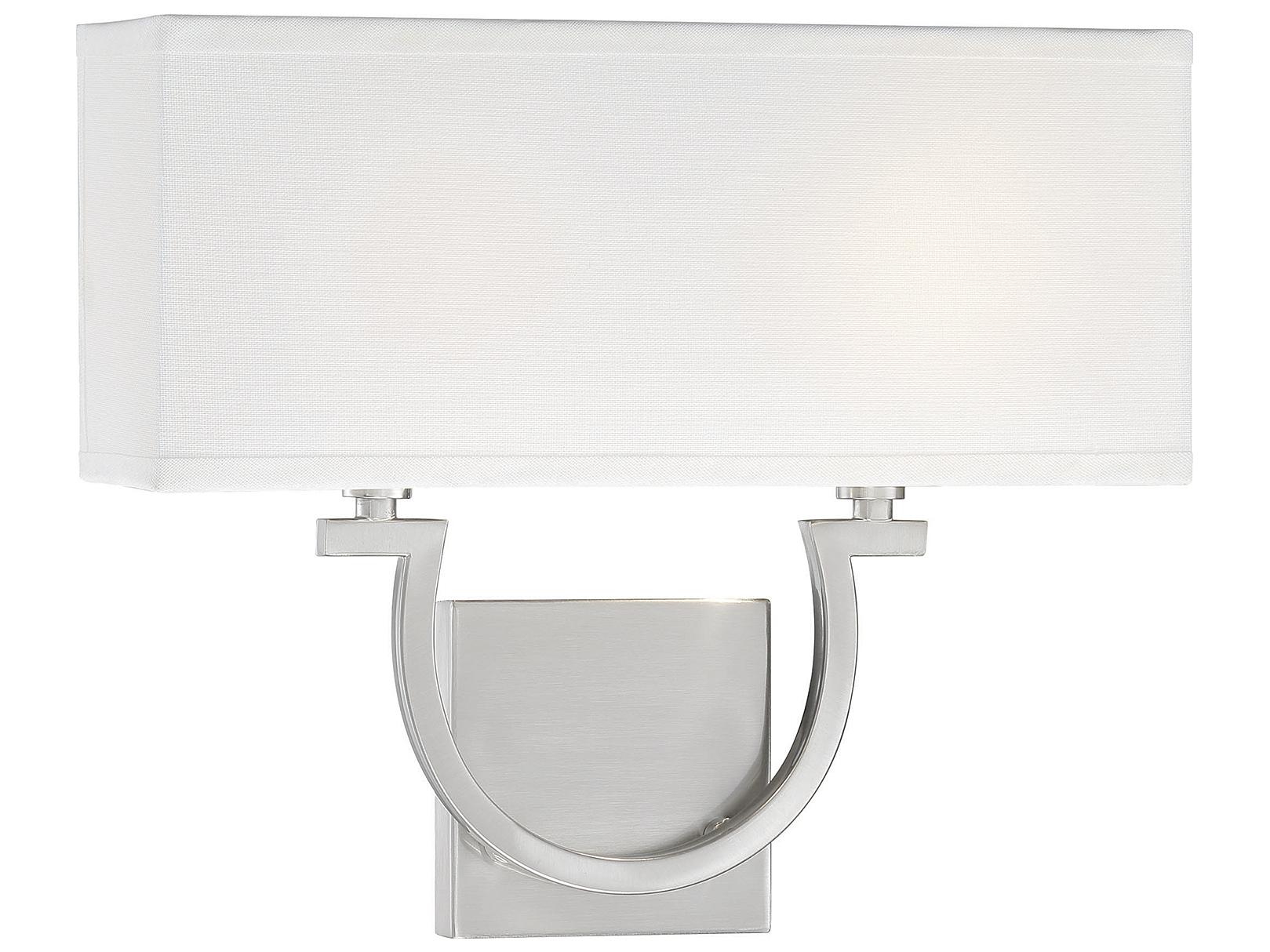 Savoy House Rhodes 2-Light Satin Nickel Wall Sconce