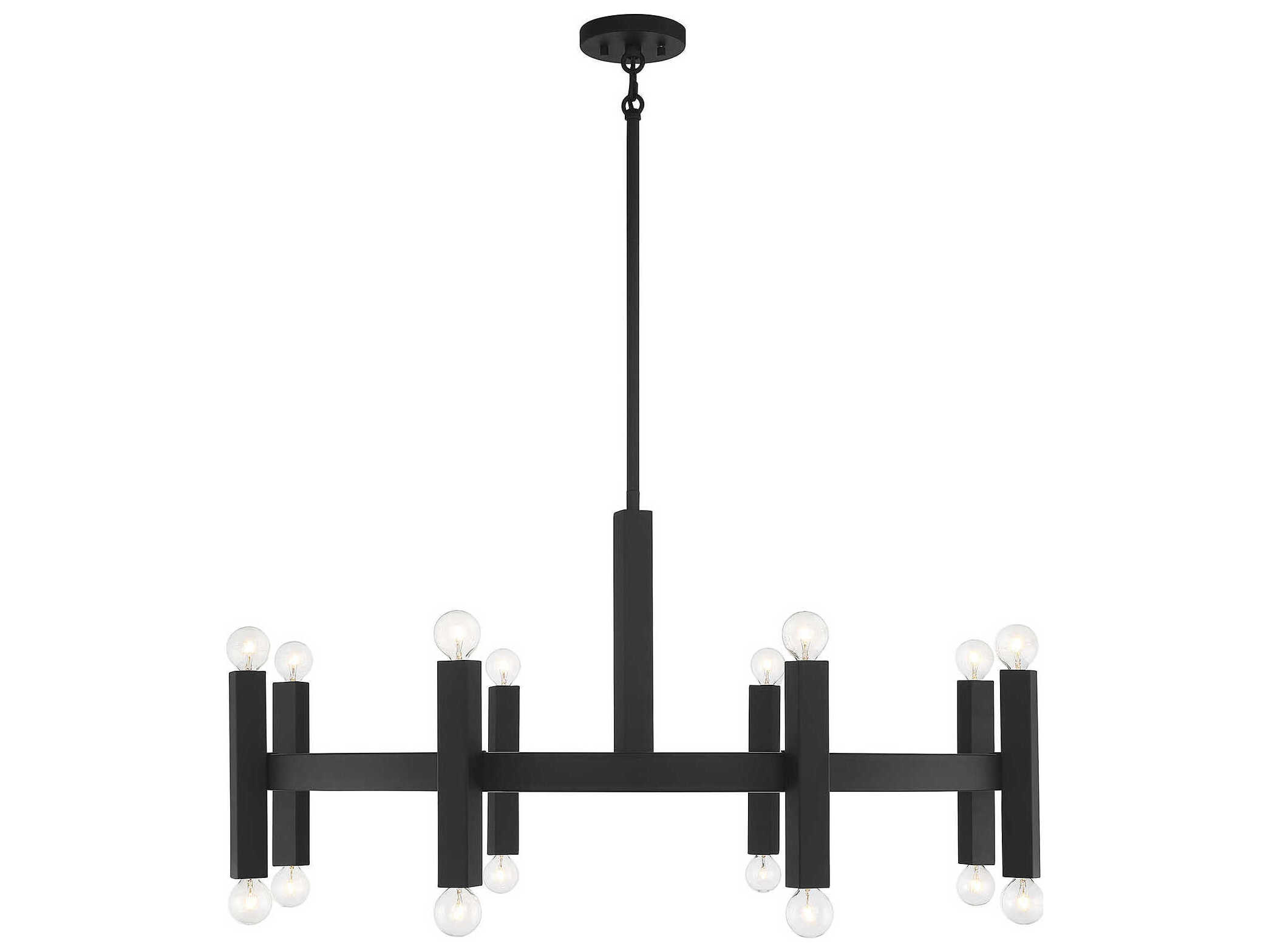 Savoy House Meridian 16-Light Matte Black Chandelier