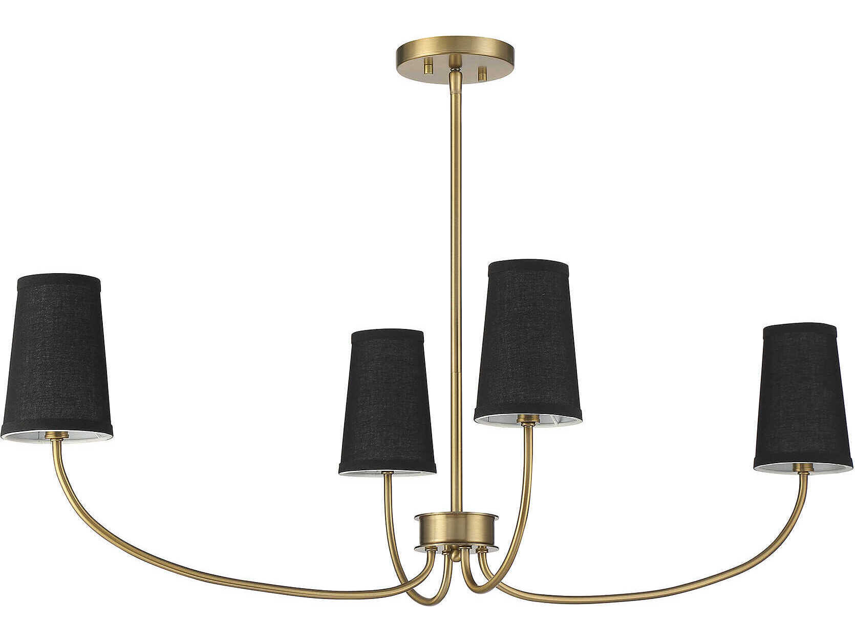 Savoy House Meridian 4-Light Natural Brass Candelabra Empire Chandelier