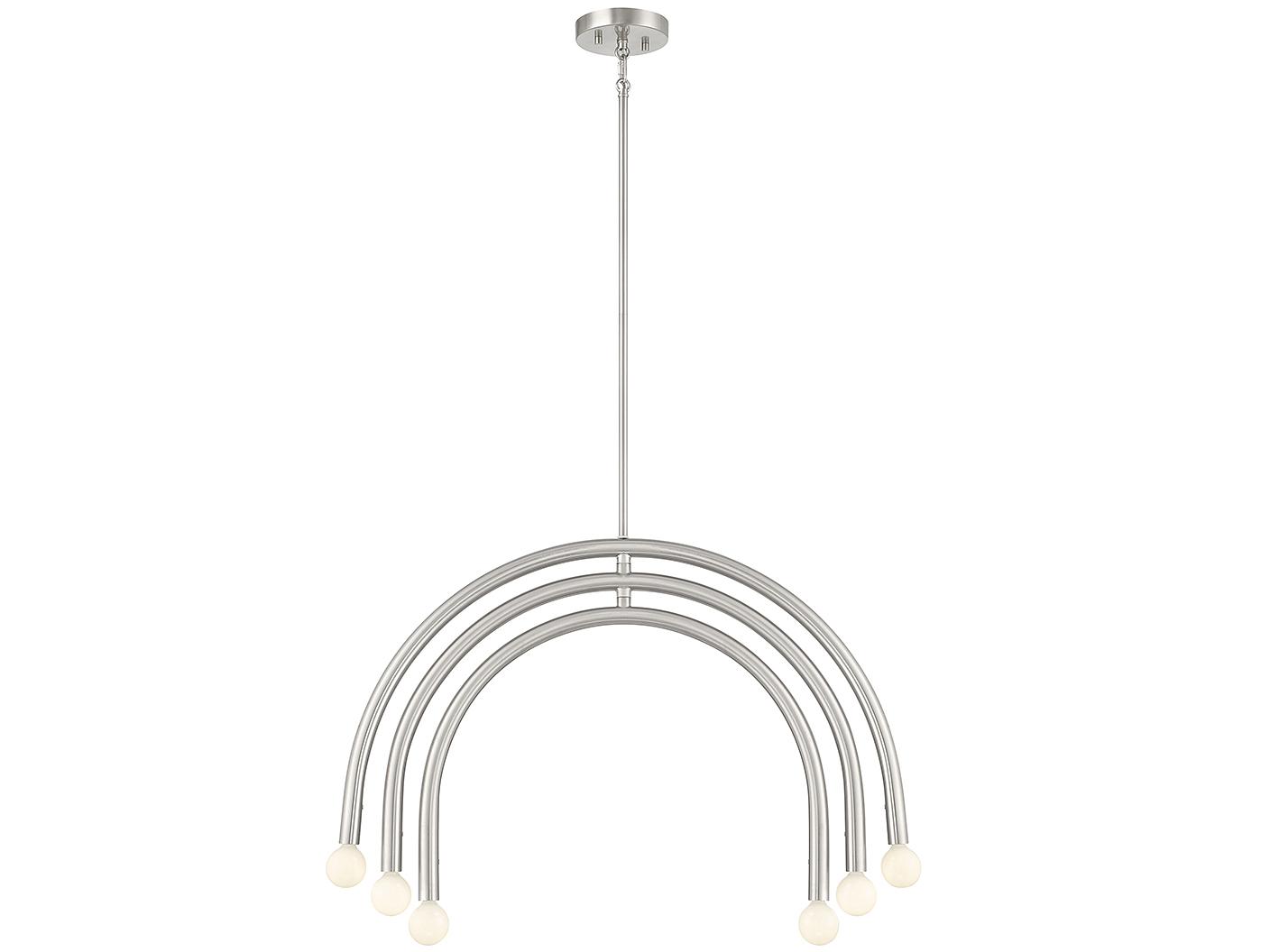 Savoy House Meridian 6-Light Brushed Nickel Chandelier