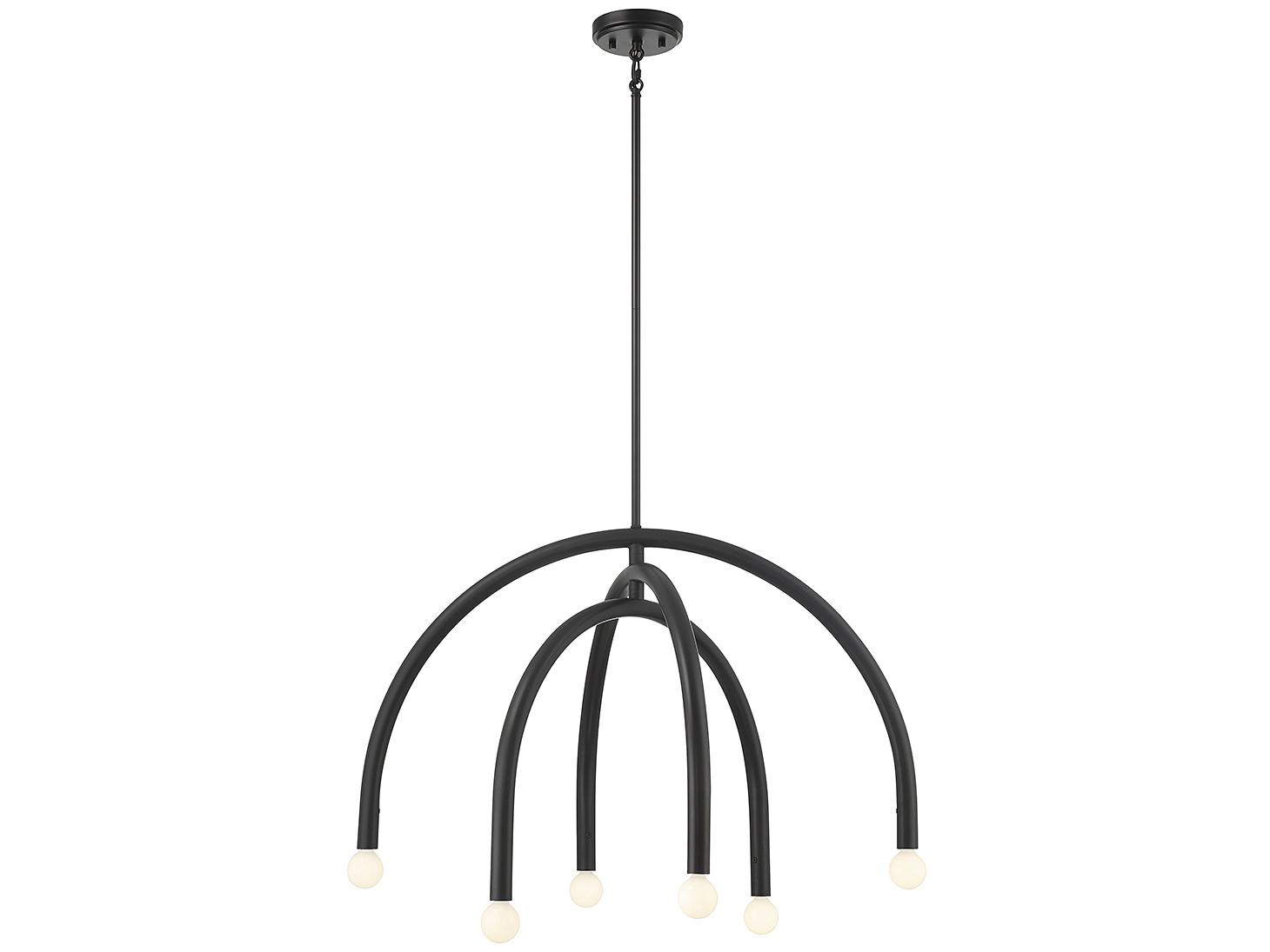 Savoy House Meridian 6-Light Matte Black Chandelier
