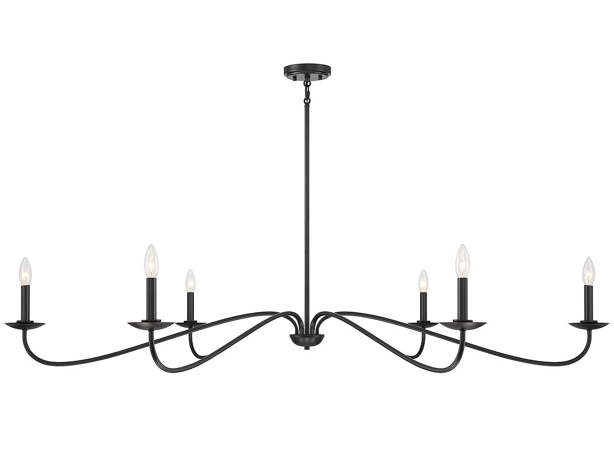 Savoy House Meridian 6-Light Matte Black Chandelier