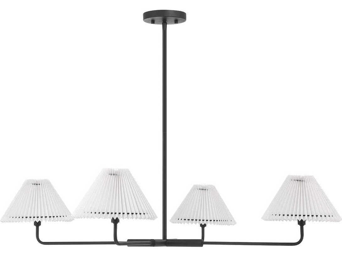 Savoy House Meridian 4-Light Matte Black Chandelier