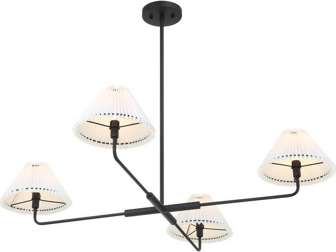 Savoy House Meridian 4-Light Matte Black Chandelier