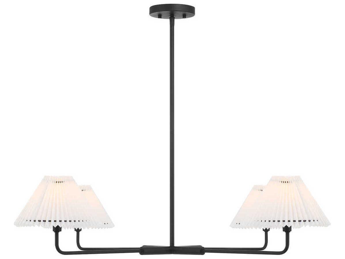 Savoy House Meridian 4-Light Matte Black Chandelier