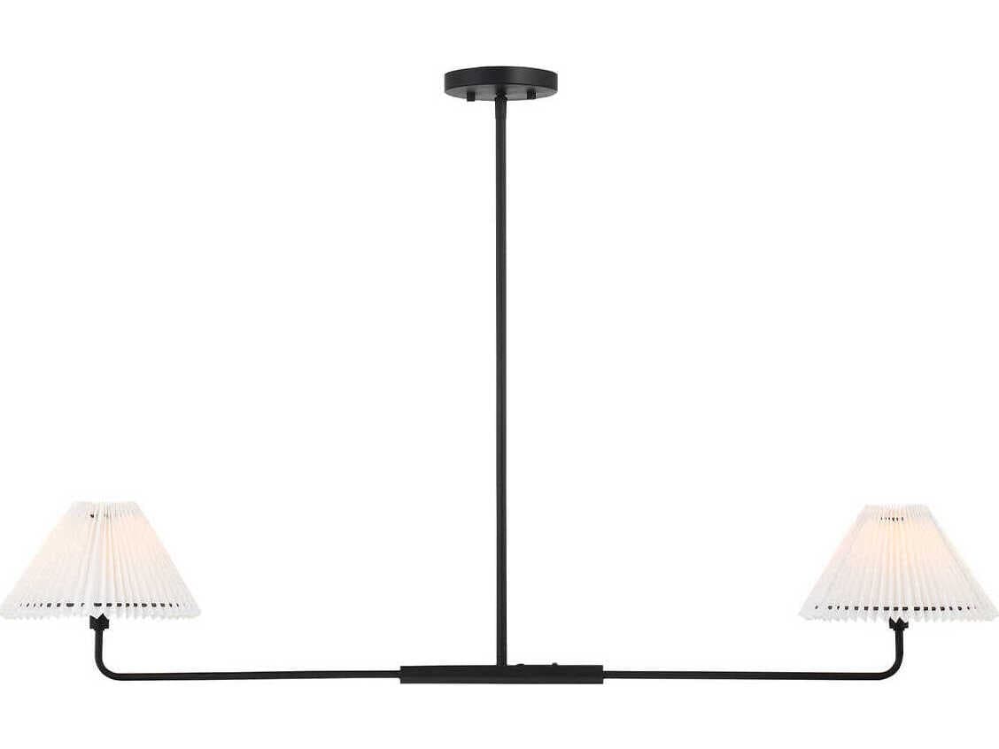 Savoy House Meridian 2-Light Matte Black Linear Island Pendant