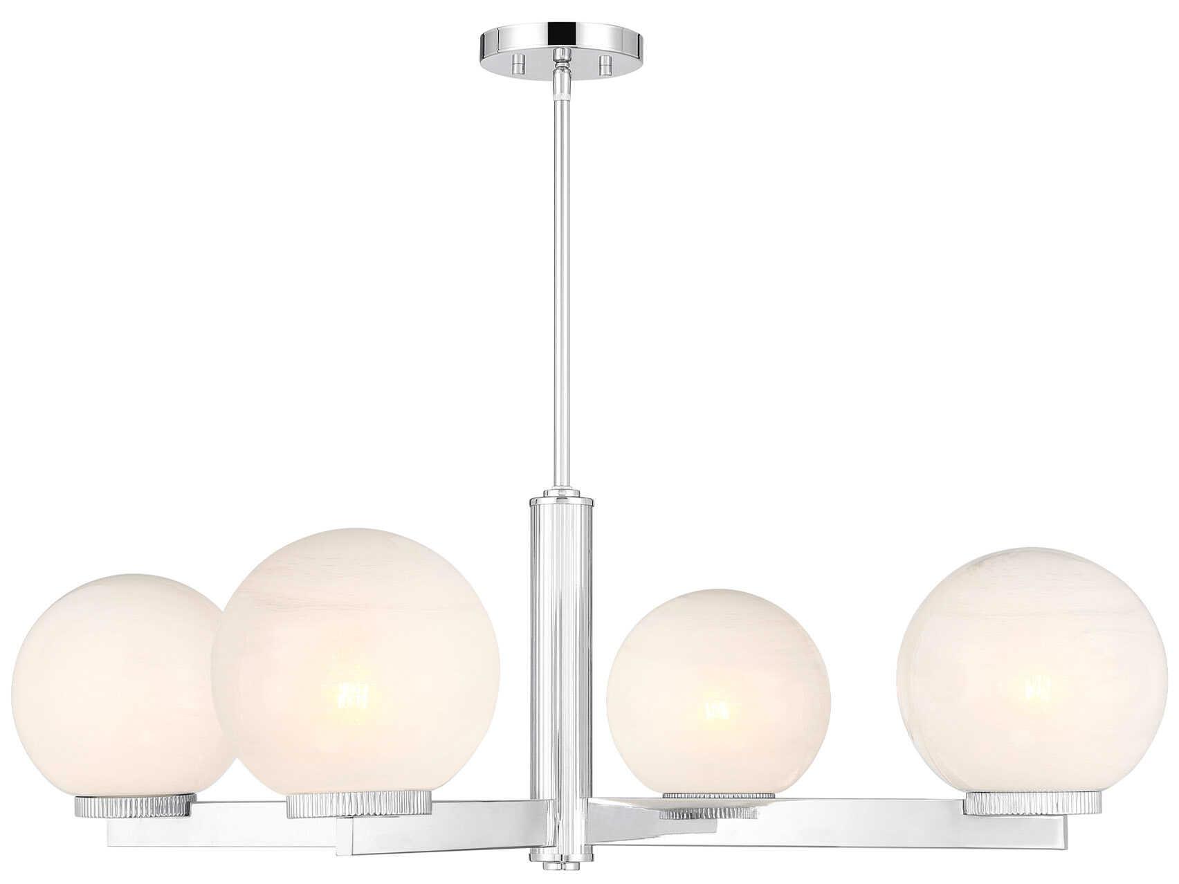 Savoy House Meridian 4-Light Chrome Globe Chandelier