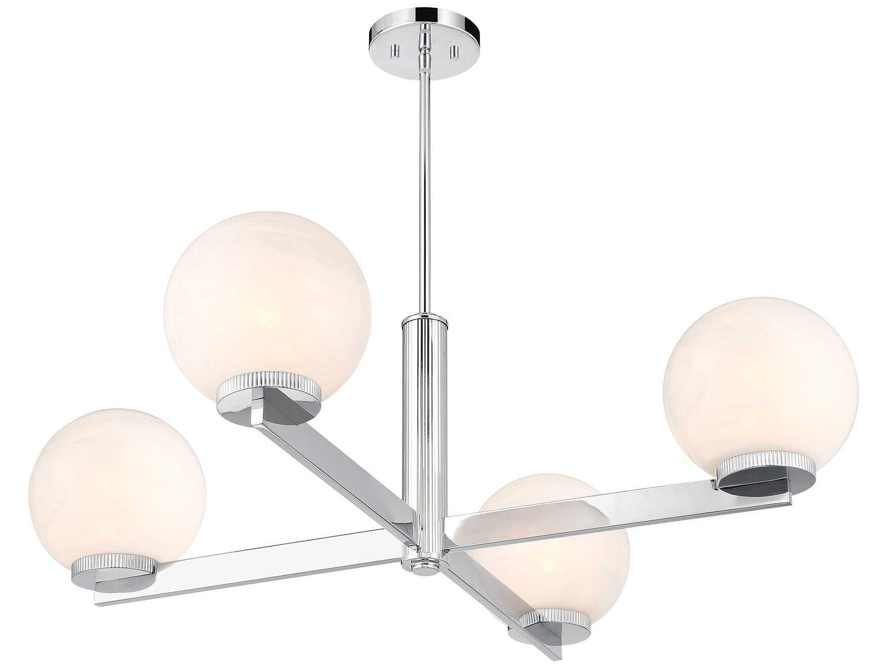 Savoy House Meridian 4-Light Chrome Globe Chandelier