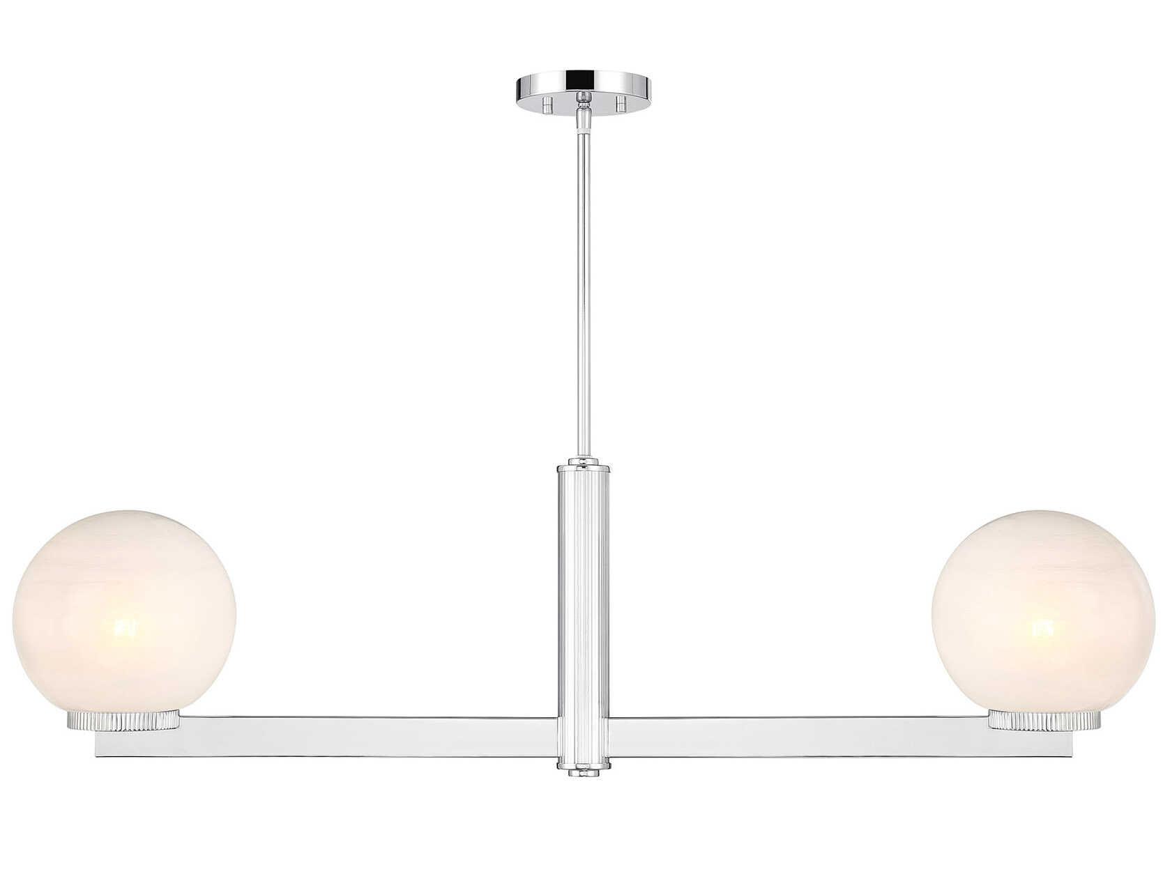 Savoy House Meridian 2-Light Chrome Globe Island Pendant