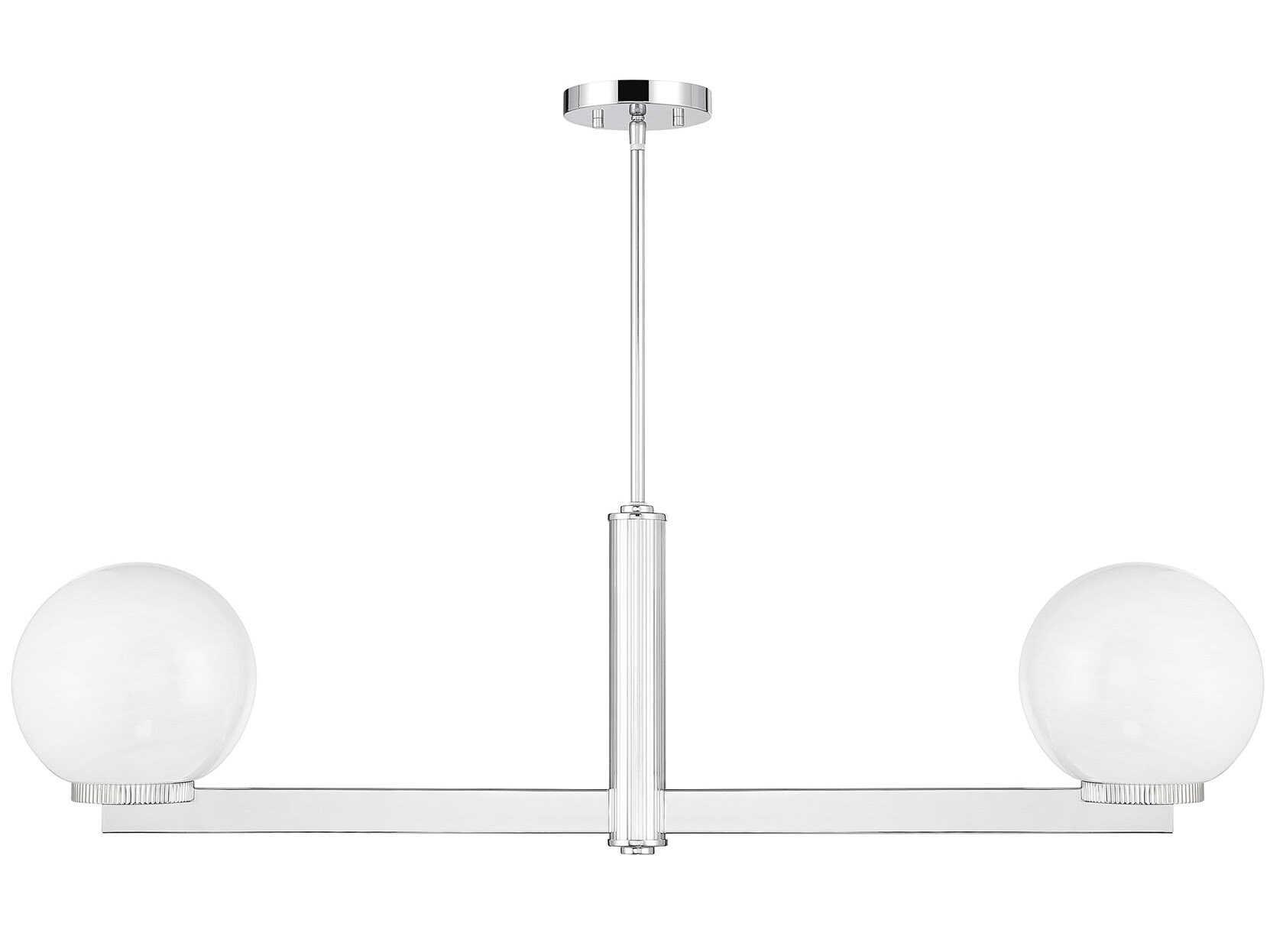 Savoy House Meridian 2-Light Chrome Globe Island Pendant