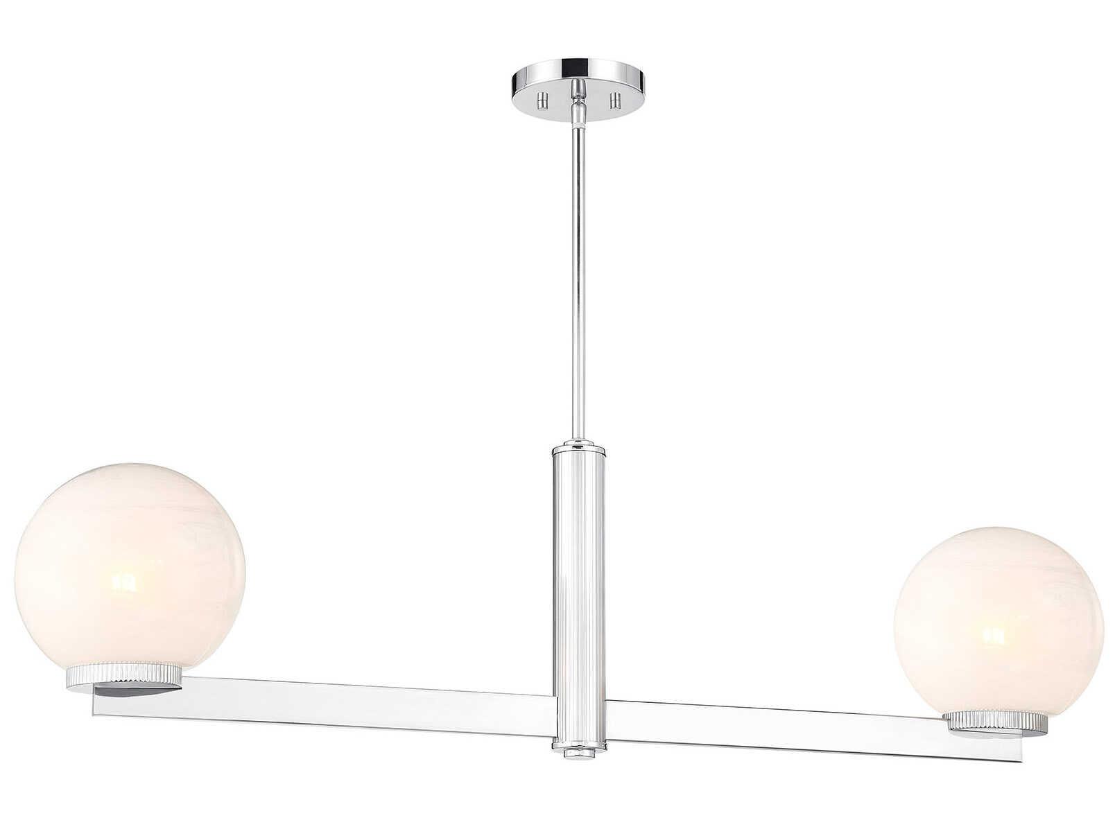 Savoy House Meridian 2-Light Chrome Globe Island Pendant